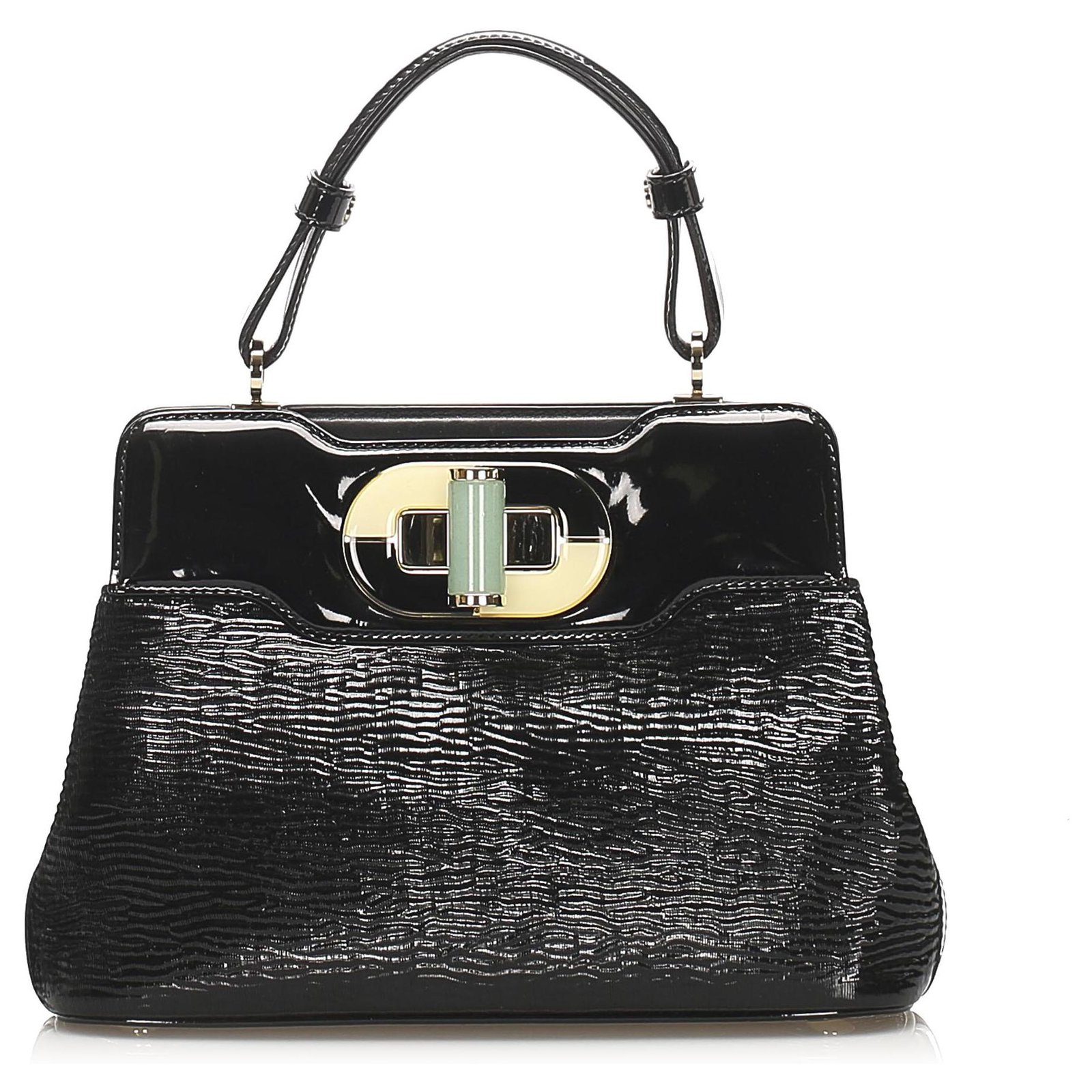 Sac cuir 2024 vernis noir marques