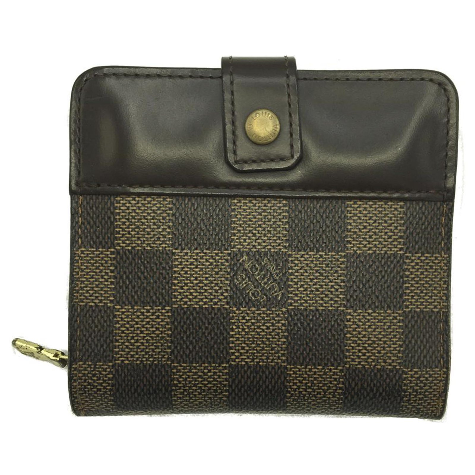Checkered Brown Mini Wallet