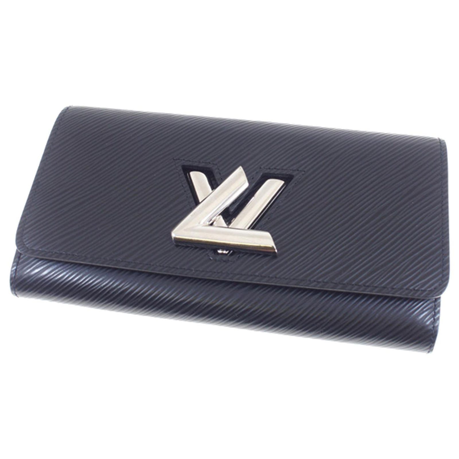 Louis Vuitton Black Epi Twist Wallet Silvery Leather ref.258510