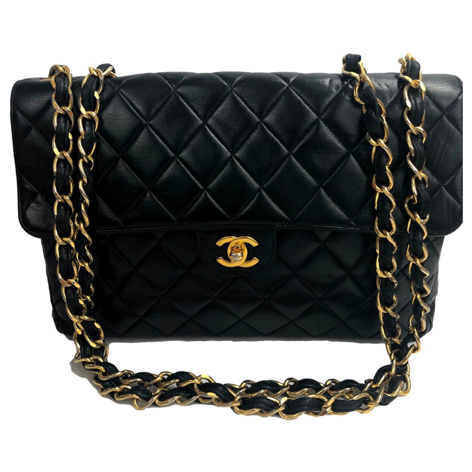 Chanel SINGLE FLAP TIMELESS BAG Black Leather ref.258265 - Joli Closet