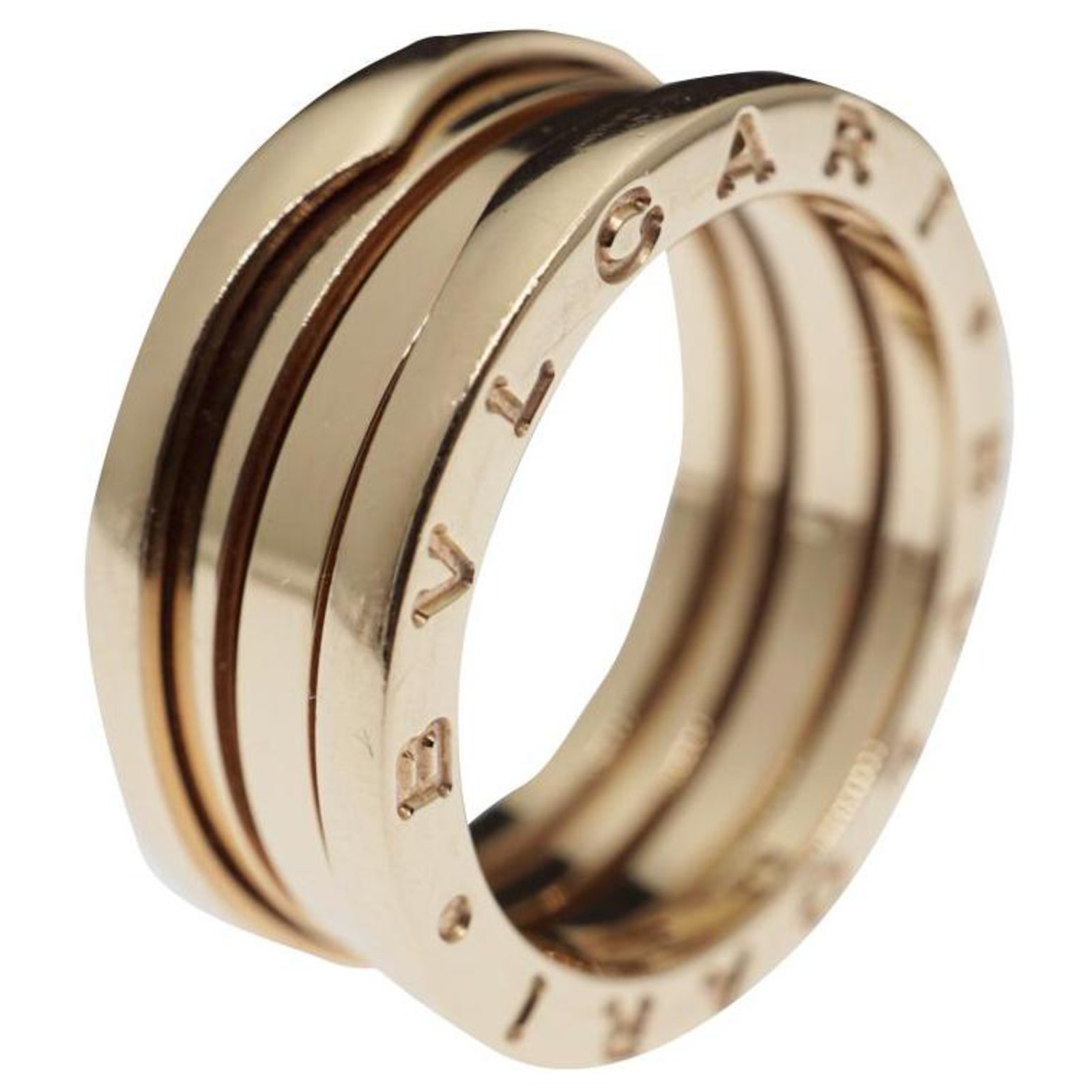 Bulgari Bulgari Bvlgari B Zero1 18k Rose Gold 3 Band Ring Size 56 Rings Pink Gold Golden Gold Hardware Ref Joli Closet