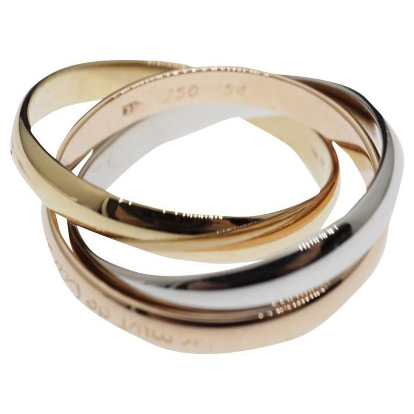 trinity de cartier rose gold ring