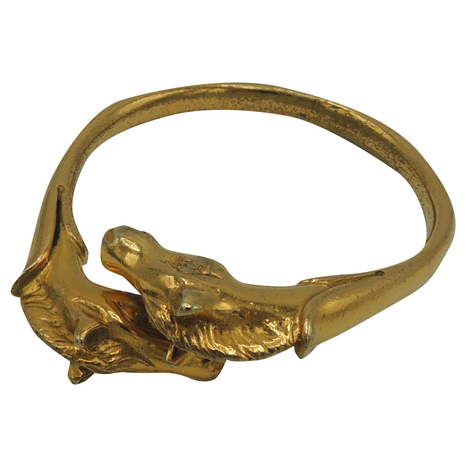 hermes gold horse bracelet