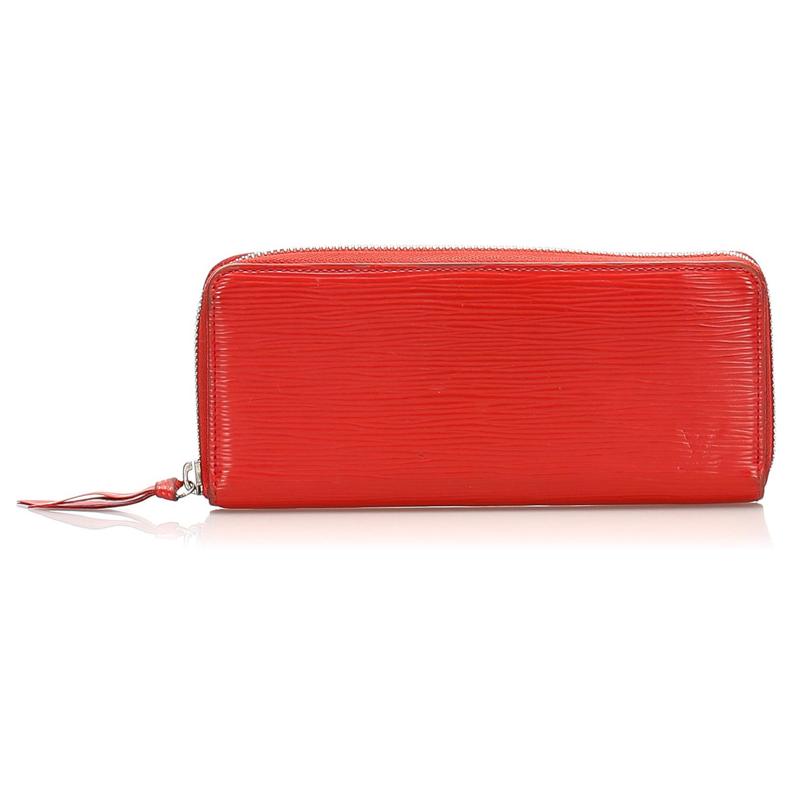 Louis Vuitton Red Epi Clemence Wallet Leather ref.258980 - Joli Closet