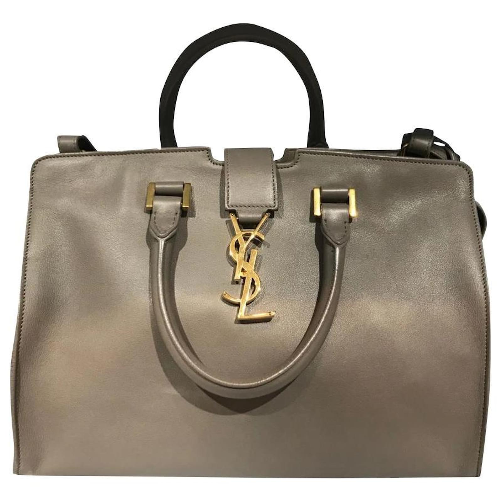 Yves Saint Laurent Handbags Grey Leather ref.259377 Joli Closet