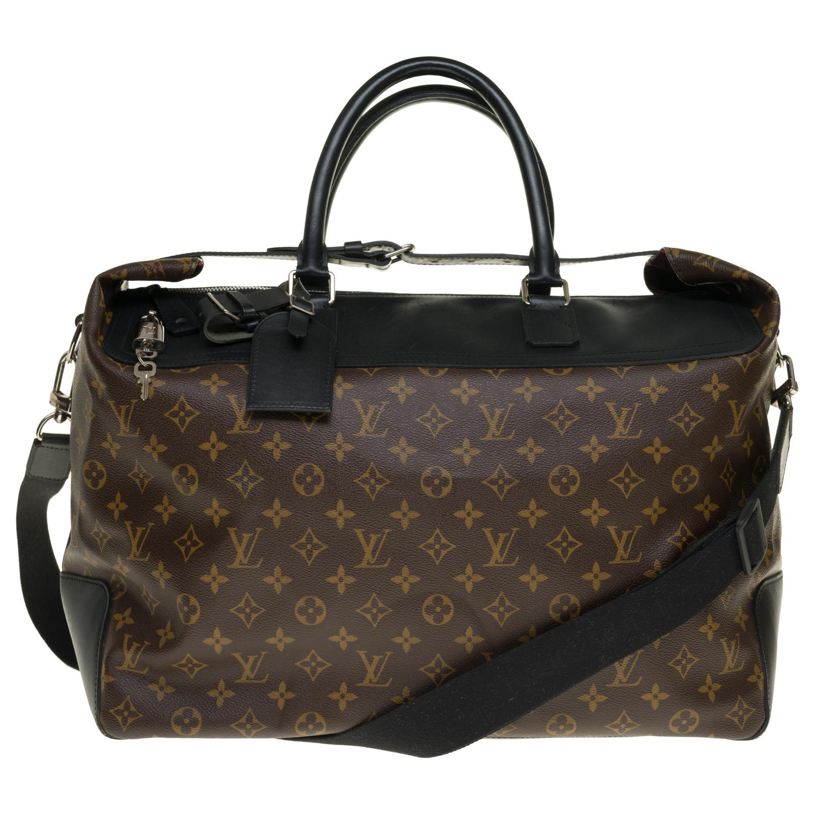 Louis Vuitton Neo Greenwich Macassar travel bag in brown canvas, silver  hardware at 1stDibs