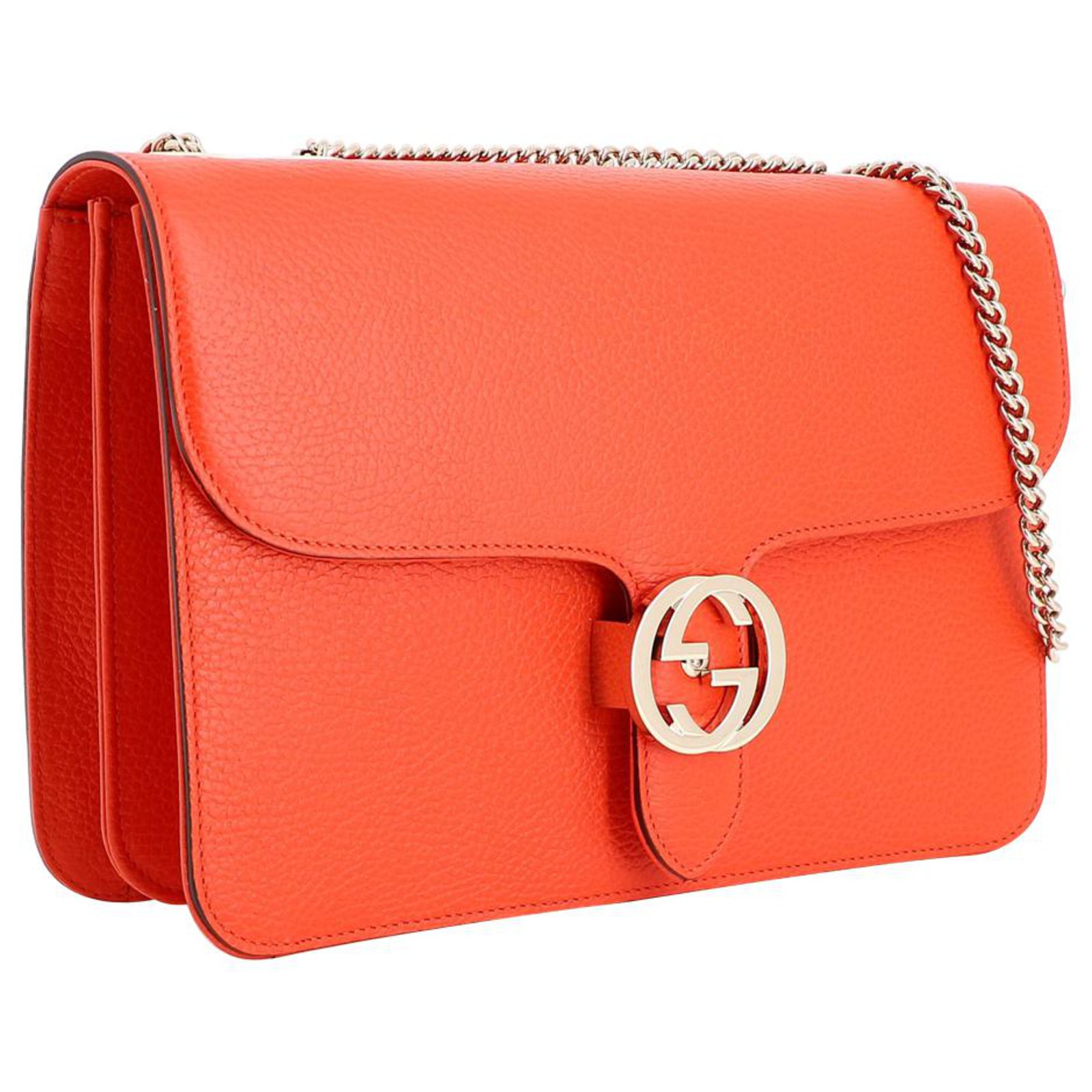 Gucci Double Pocket Belt Backpack Jumbo GG Embossed Leather Large Orange |  eBay