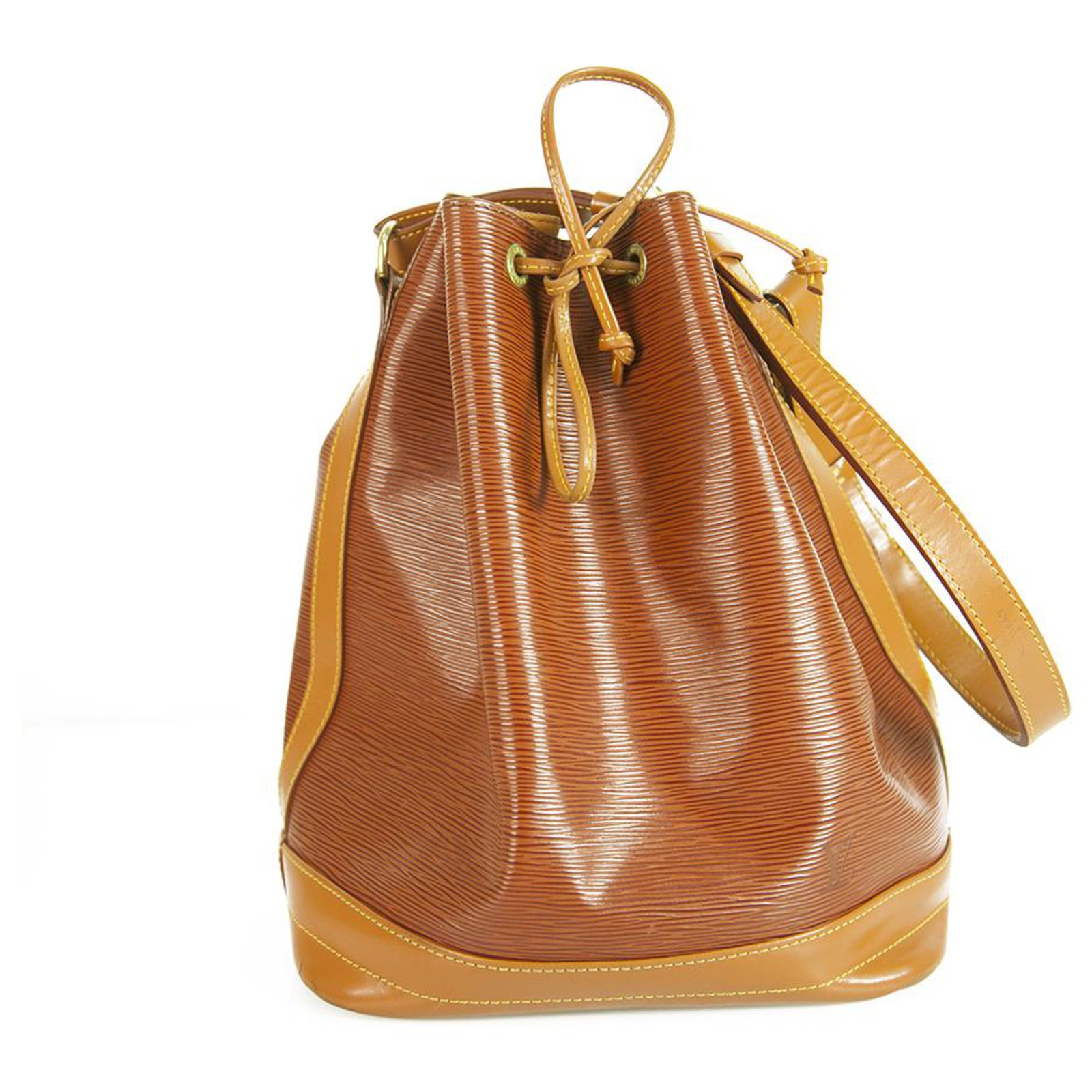 LOUIS VUITTON Epi Noe GM Tan brown handbag Bucket bag Leather ref