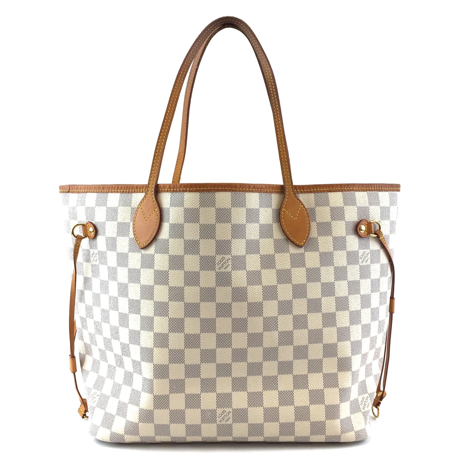 louis vuitton neverfull mm damier white