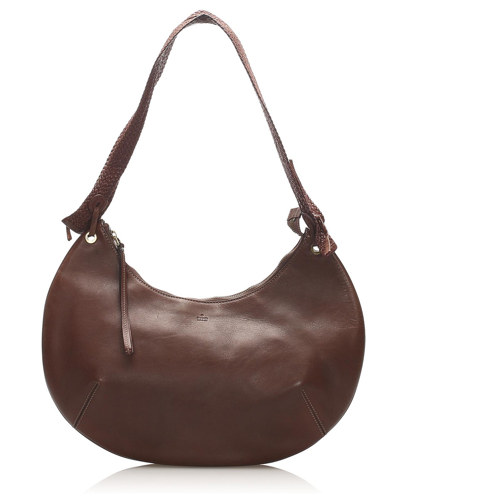 Gucci Brown Leather Hobo Bag Pony-style calfskin Cloth ref.261301 ...