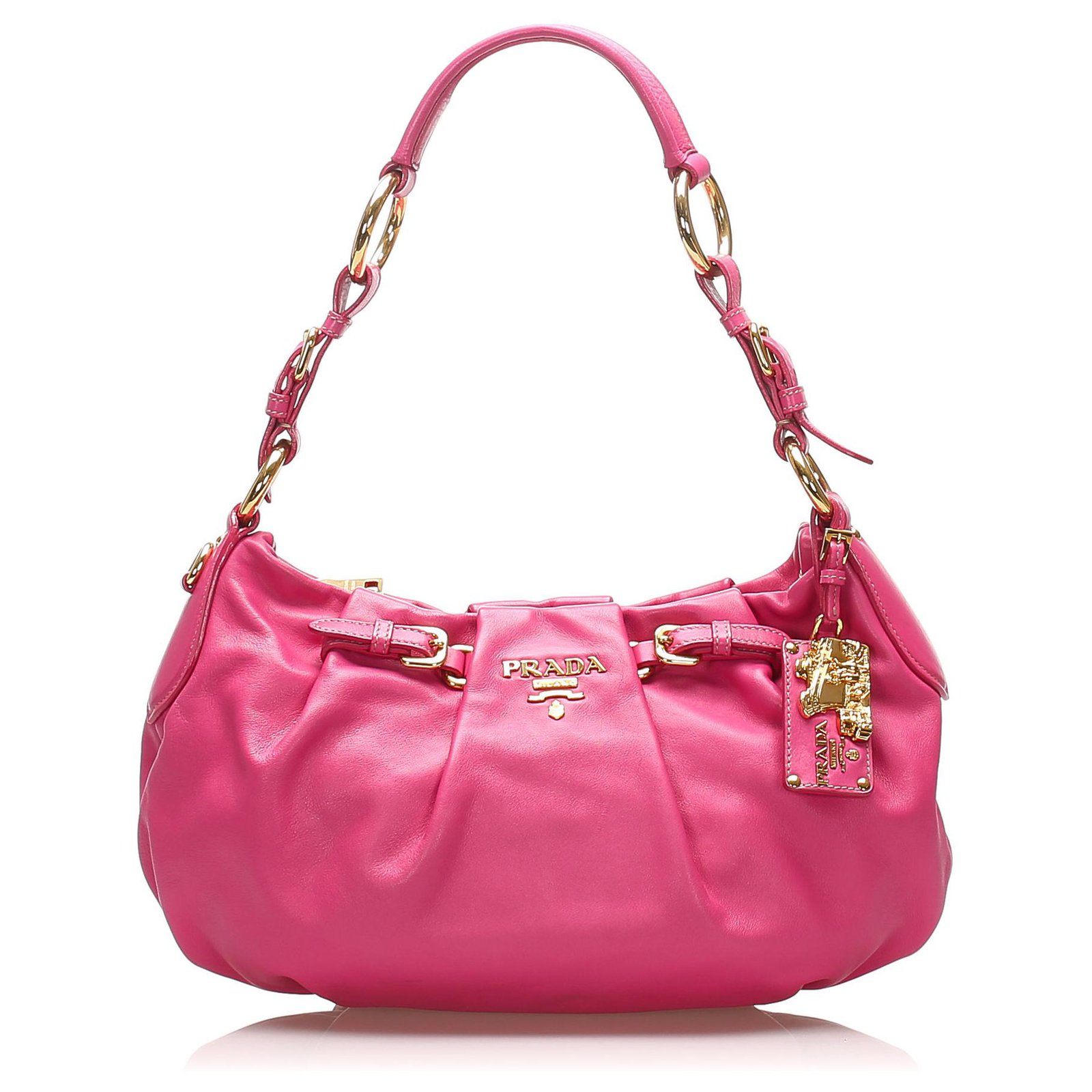 prada medium leather hobo shoulder bolsa