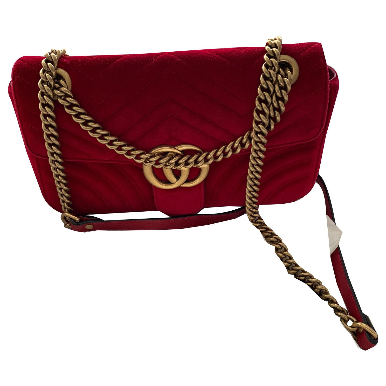 Gucci red discount velvet bag