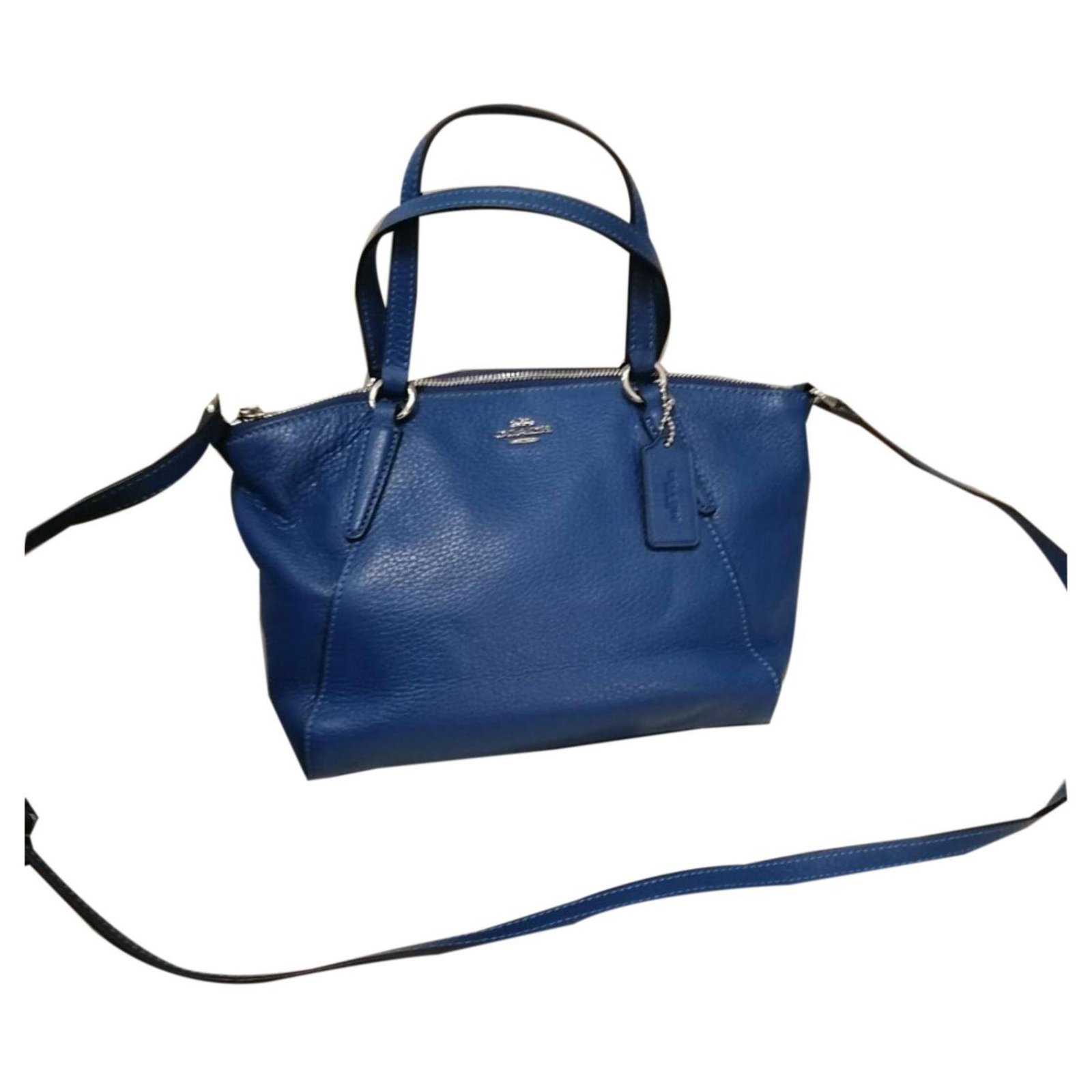Coach blue shoulder bag Leather  - Joli Closet