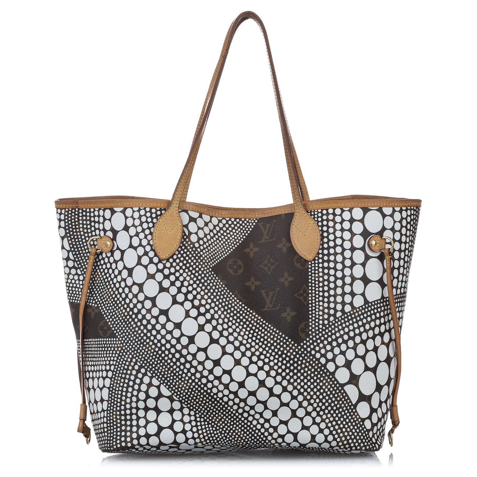 LOUIS VUITTON  BROWN AND WHITE LIMITED EDITION KUSAMA MONOGRAM