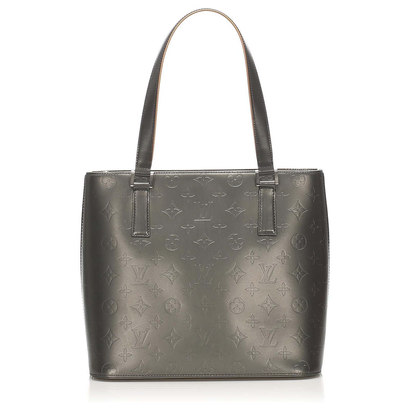 Louis Vuitton Monogram Mat Stockton M55112 Grey Leather Pony-style calfskin  ref.958625 - Joli Closet
