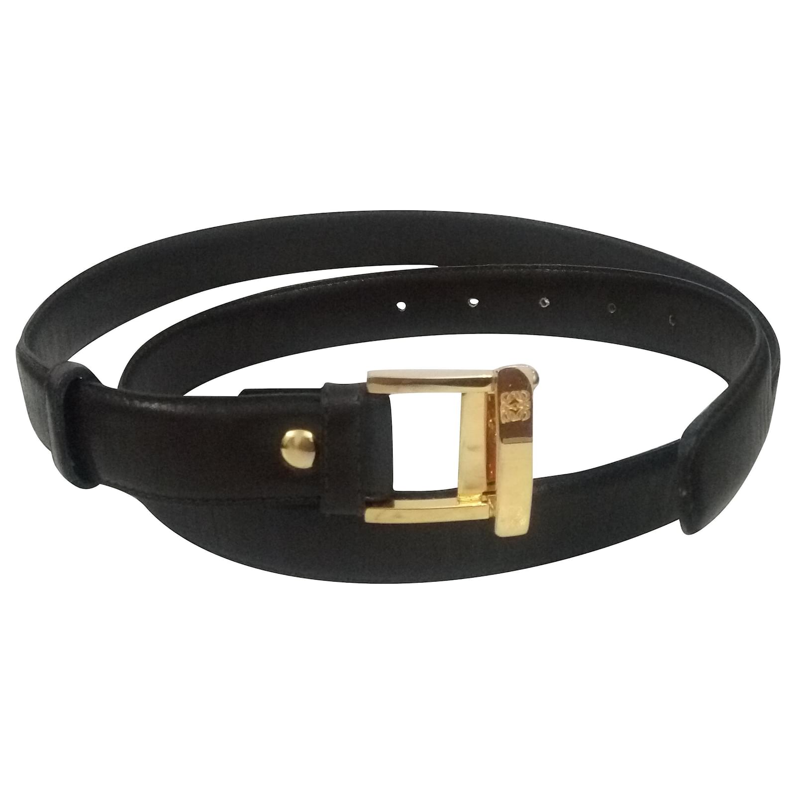 Loewe Belts Dark brown Leather ref 