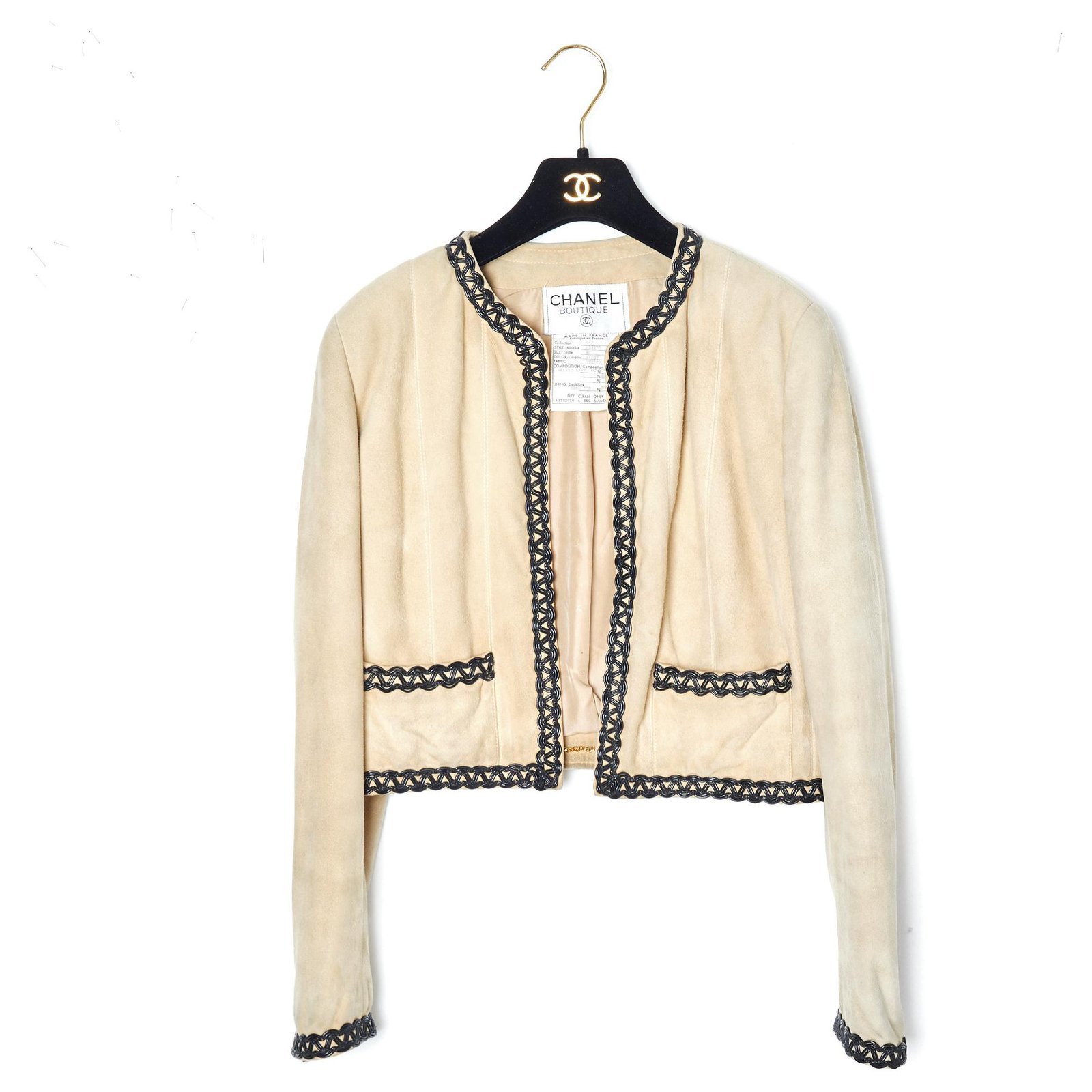 chanel suede jacket