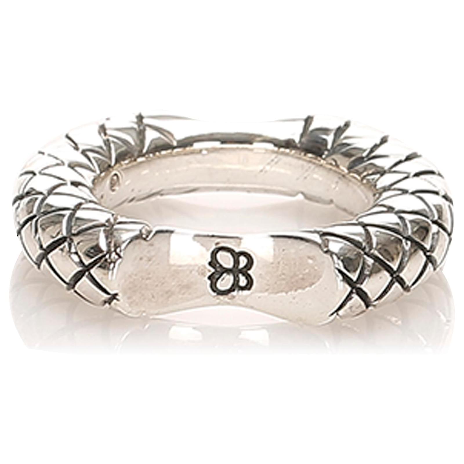 関税・送料込 Bottega Veneta Silver and Ceramic リング Bottega Veneta Silver Ring with Signet men - Glamood Outlet