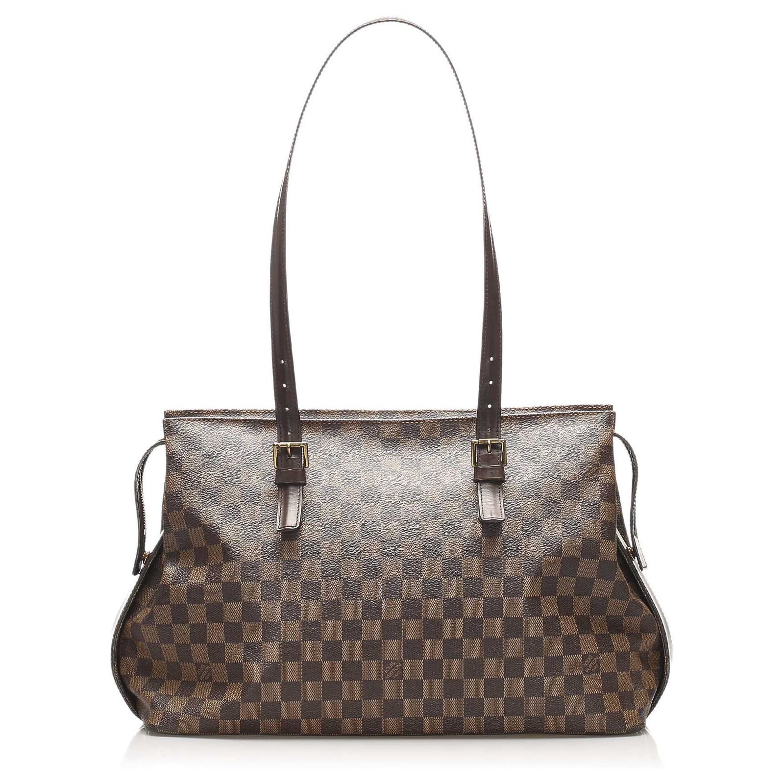 Louis Vuitton Brown Damier Ebene Chelsea Cloth Pony-style calfskin