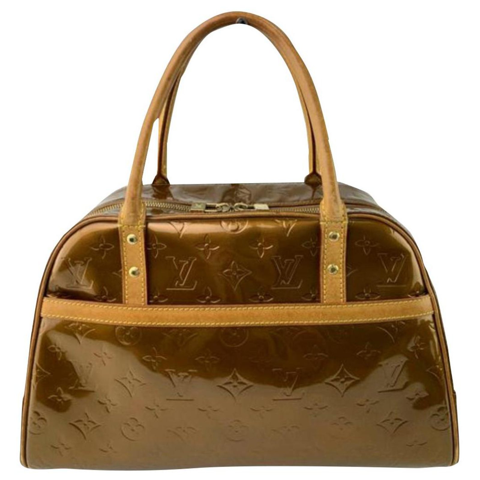 Louis Vuitton Tompkins Square Vernis Beige Patent leather ref.263894 - Joli  Closet