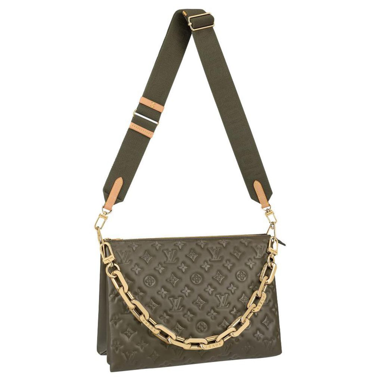 Louis Vuitton LV Khaki Coussin bag new Leather ref.264461 - Joli Closet