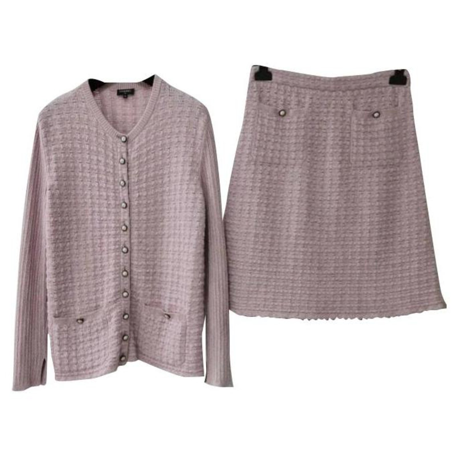 Chanel 17A Paris-Cosmopolite Cardigan Skirt Suit Set Lion Buttons