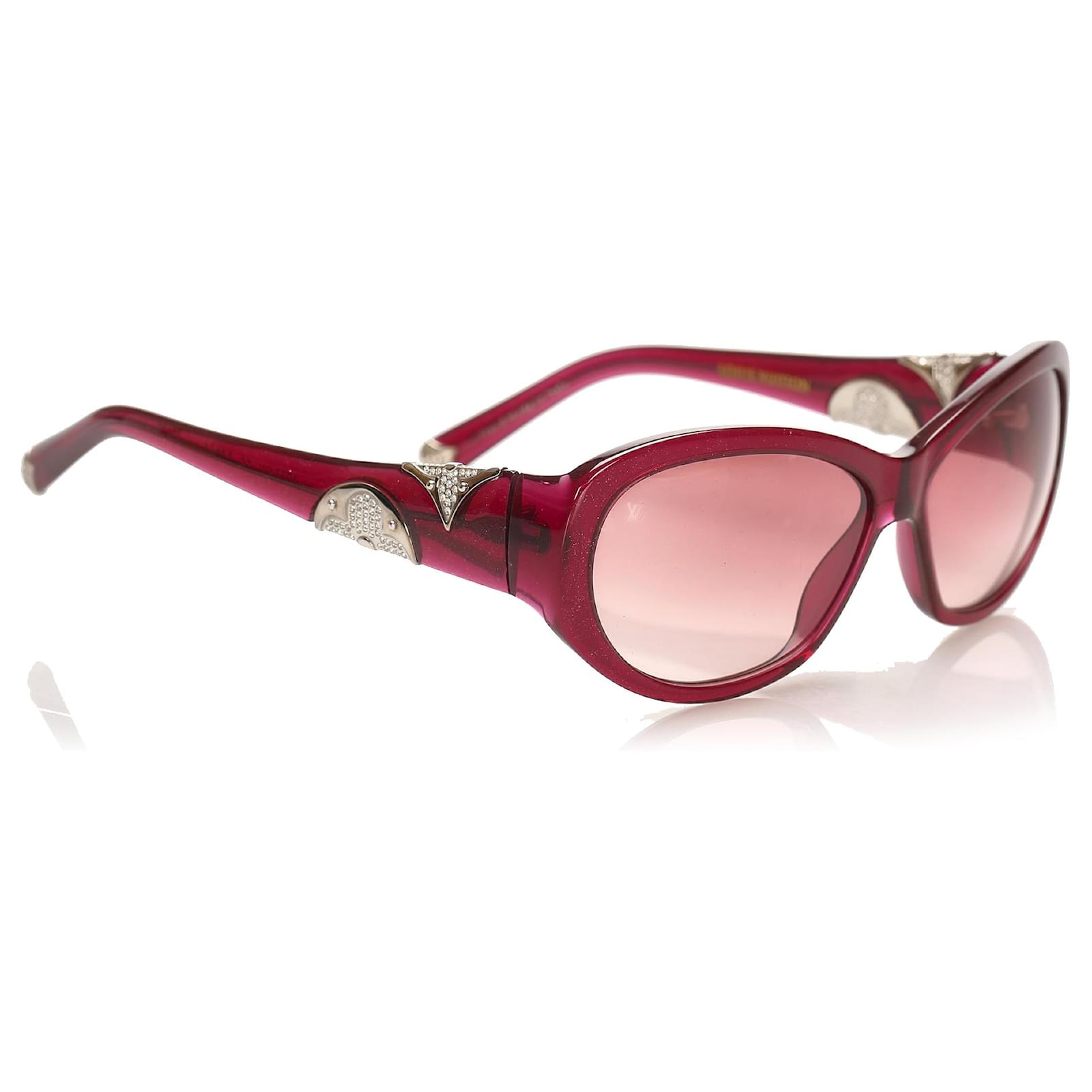 Occhiali da sole rotondi colorati di Louis Vuitton Rosso Plastica  ref.265109 - Joli Closet