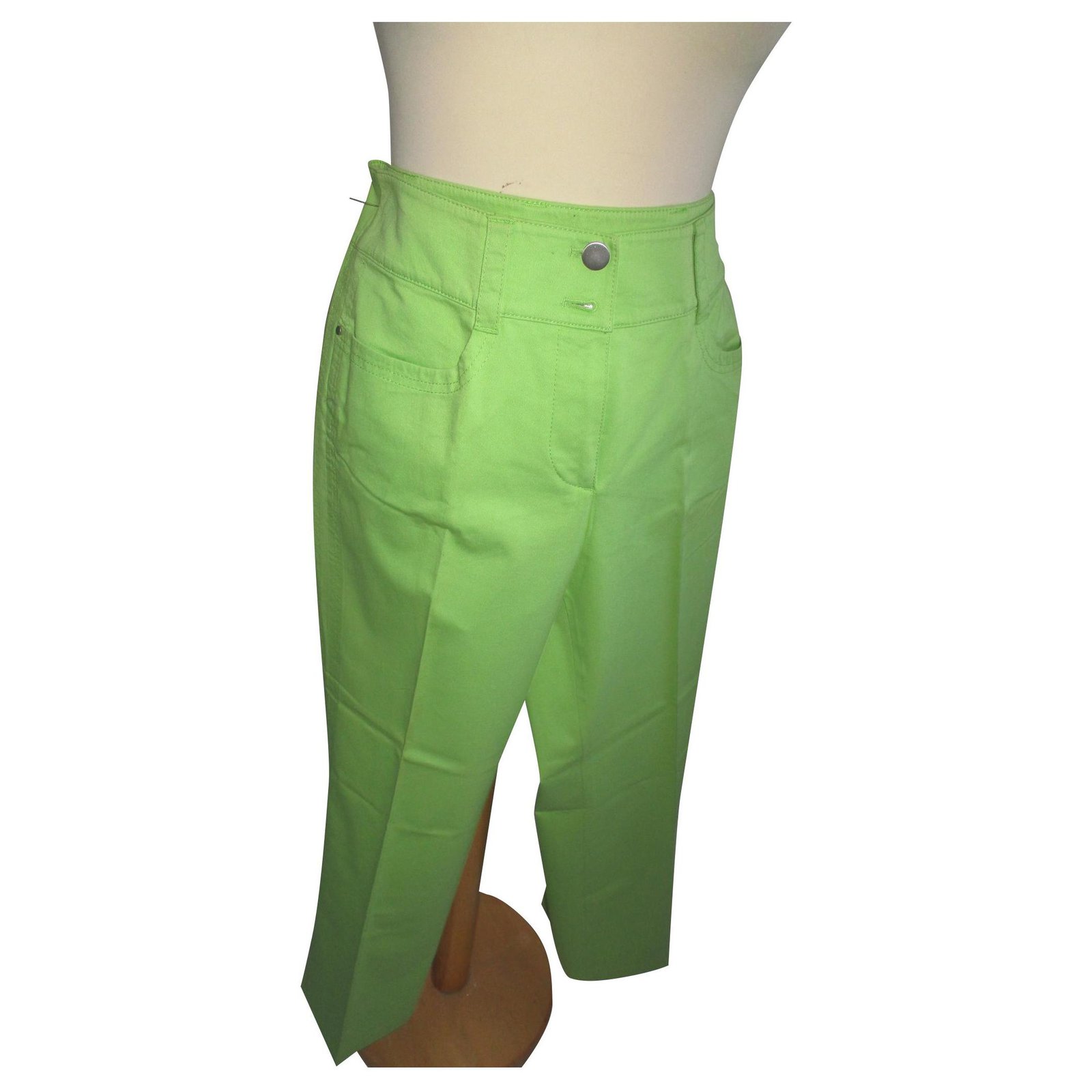 Gerry Weber Pants, leggings Light green Cotton ref.265253 - Joli