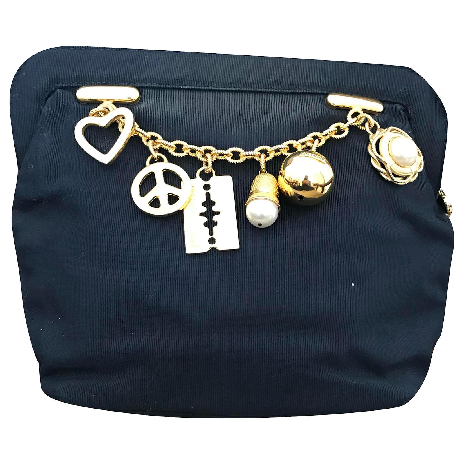 Cartera Moschino Azul Lienzo ref.265402 - Joli Closet