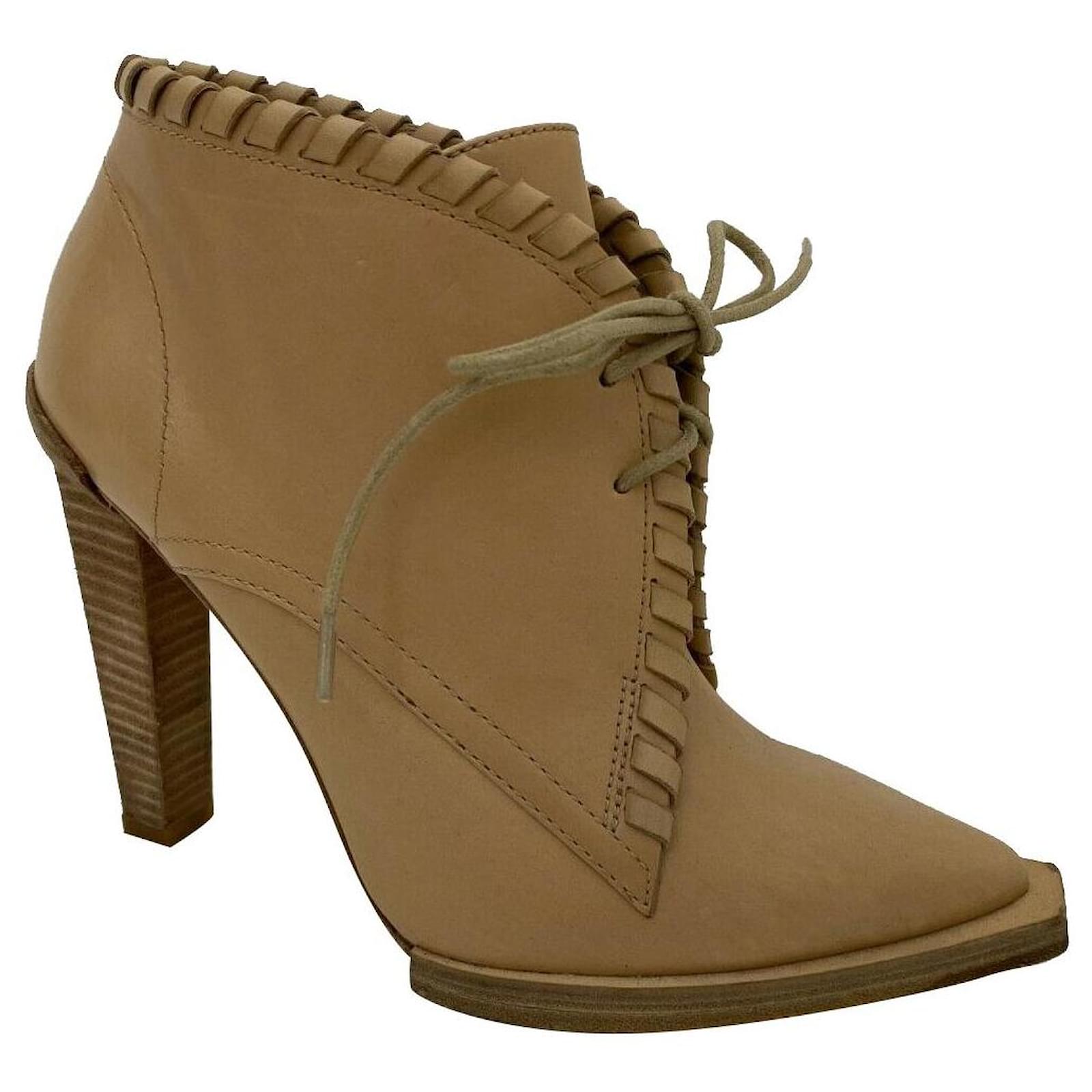 Alexander Wang Botines con cordones Marrón claro Cuero ref.265433 - Joli  Closet