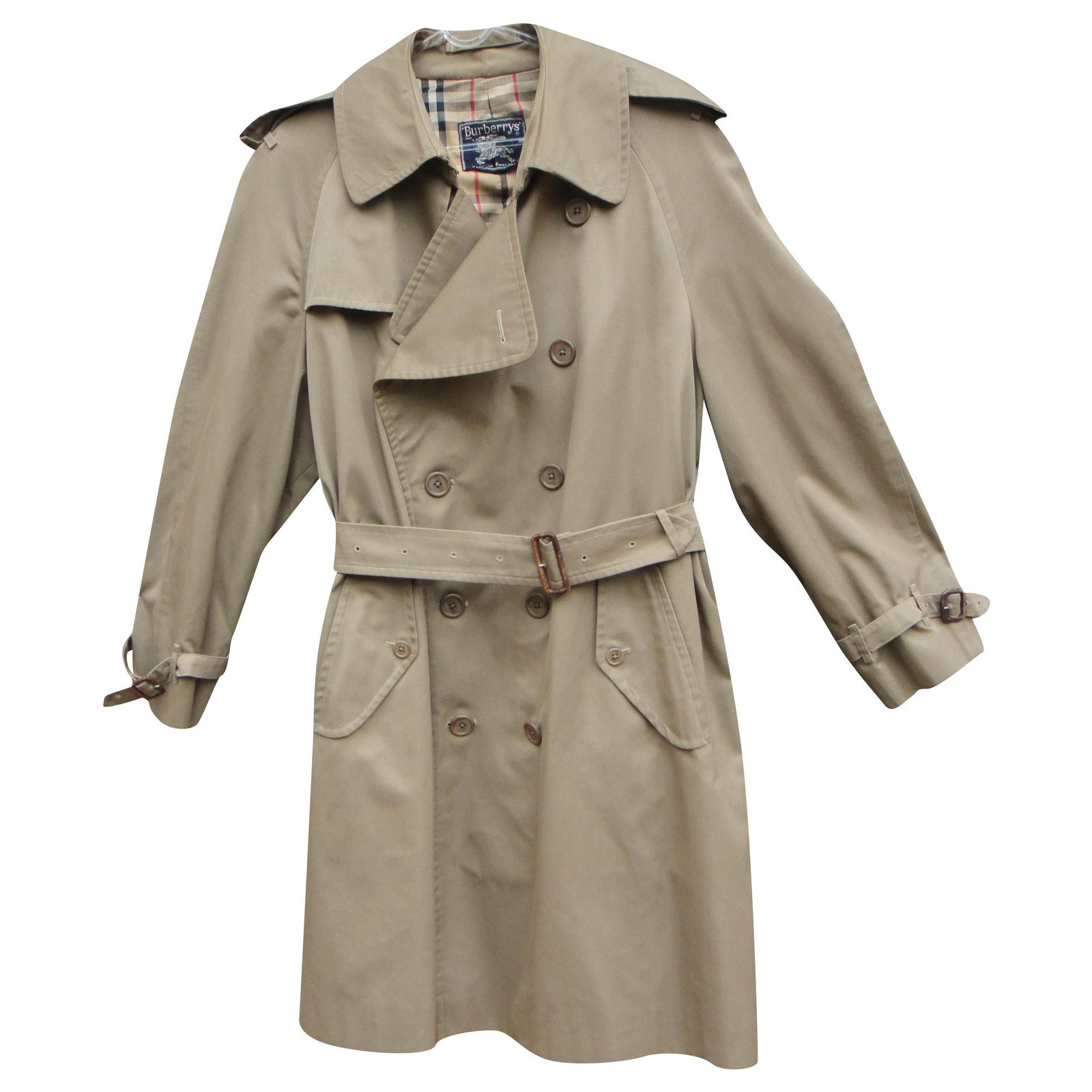 Burberry vintage men's trench coat 70's t 52 Khaki Cotton Polyester   - Joli Closet