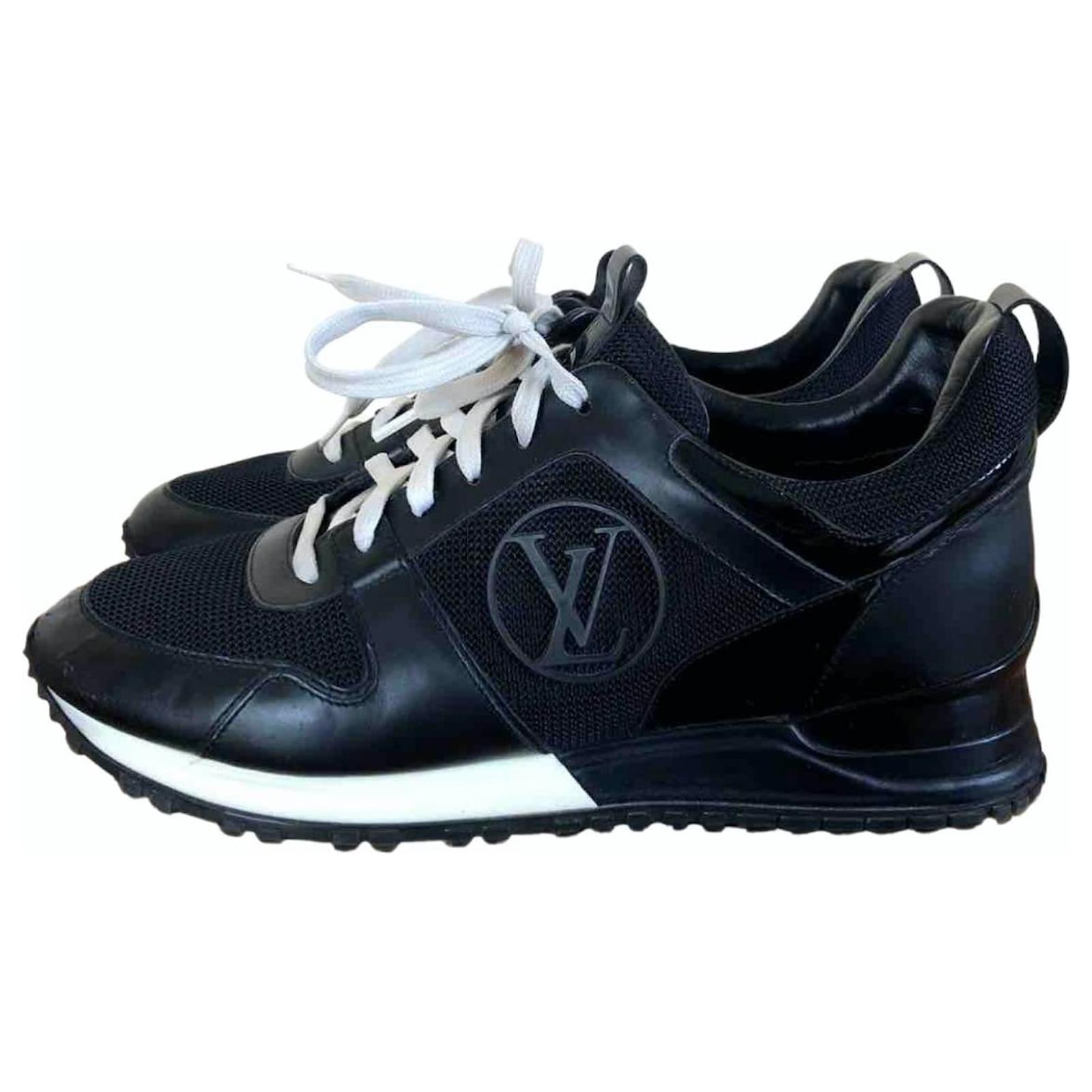 Sold at Auction: Louis Vuitton, Louis Vuitton - Leather & Suede Run Away  Sneakers- Black - 37 / US 7