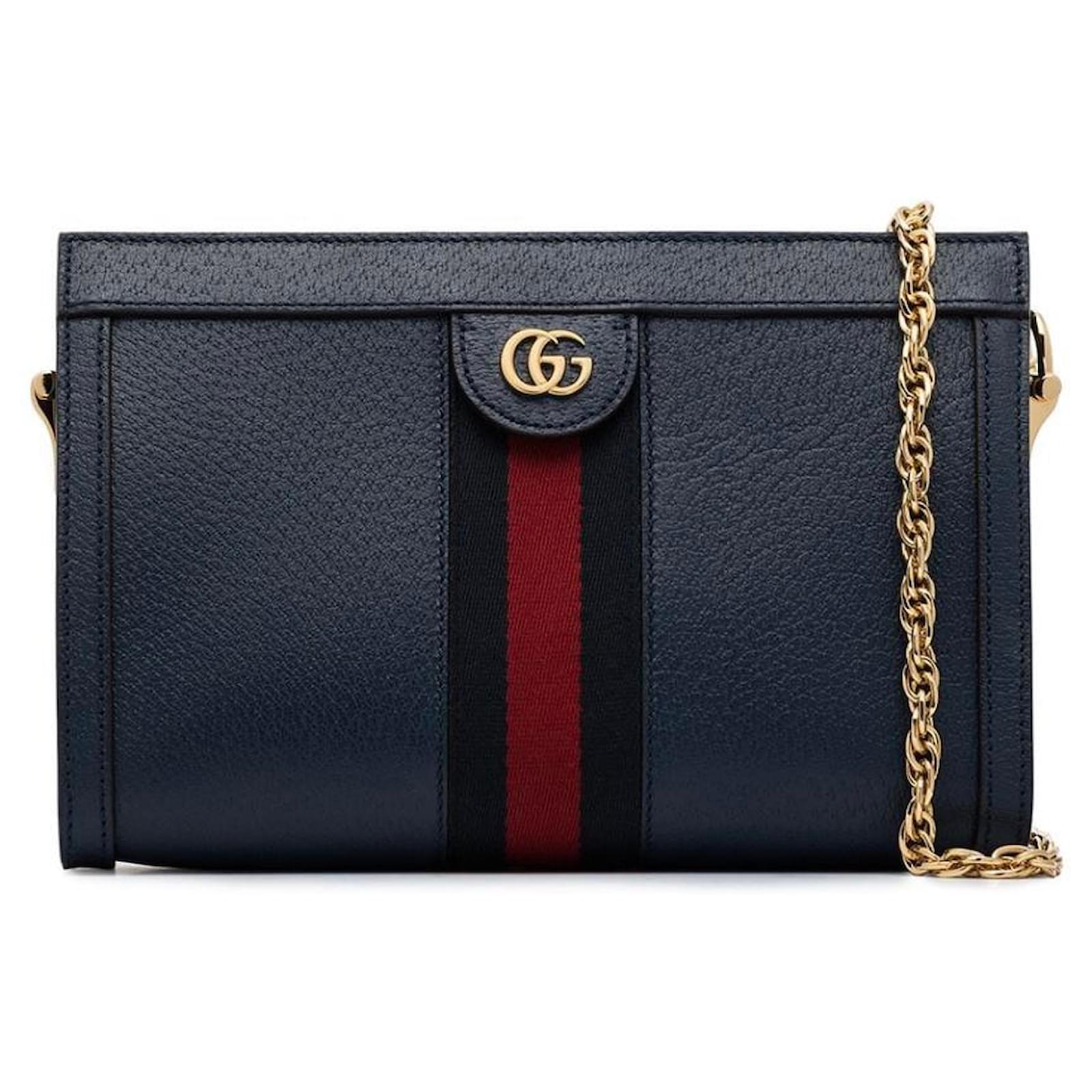 Borsa a tracolla Gucci Ophidia nuova Blu Pelle ref.266949 - Joli Closet