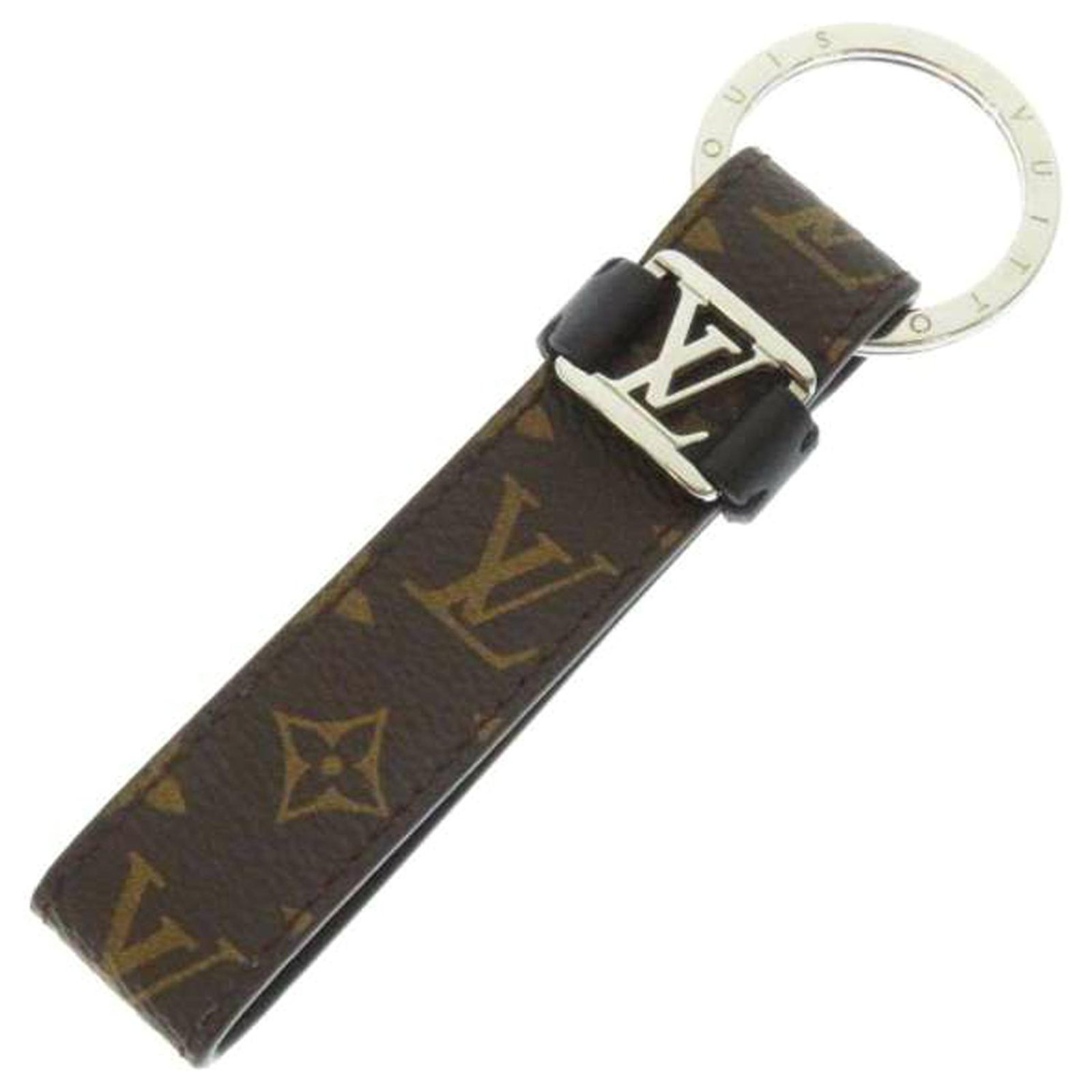 Louis Vuitton Key Holder Dragonne Monogram Reverse Brown in Toile