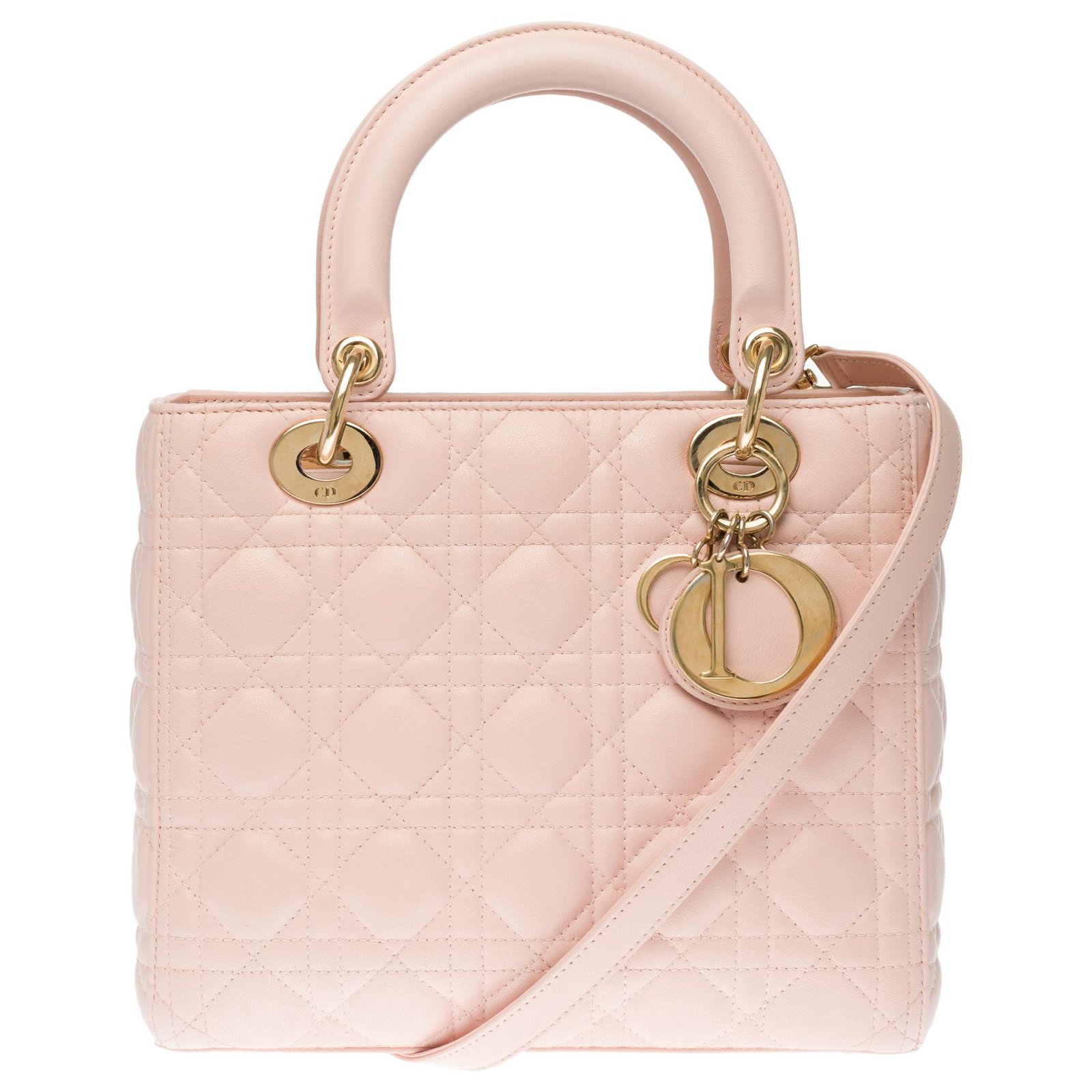 Túi Medium Lady Dior Bag Natural Cannage Raffia 24CM best quality