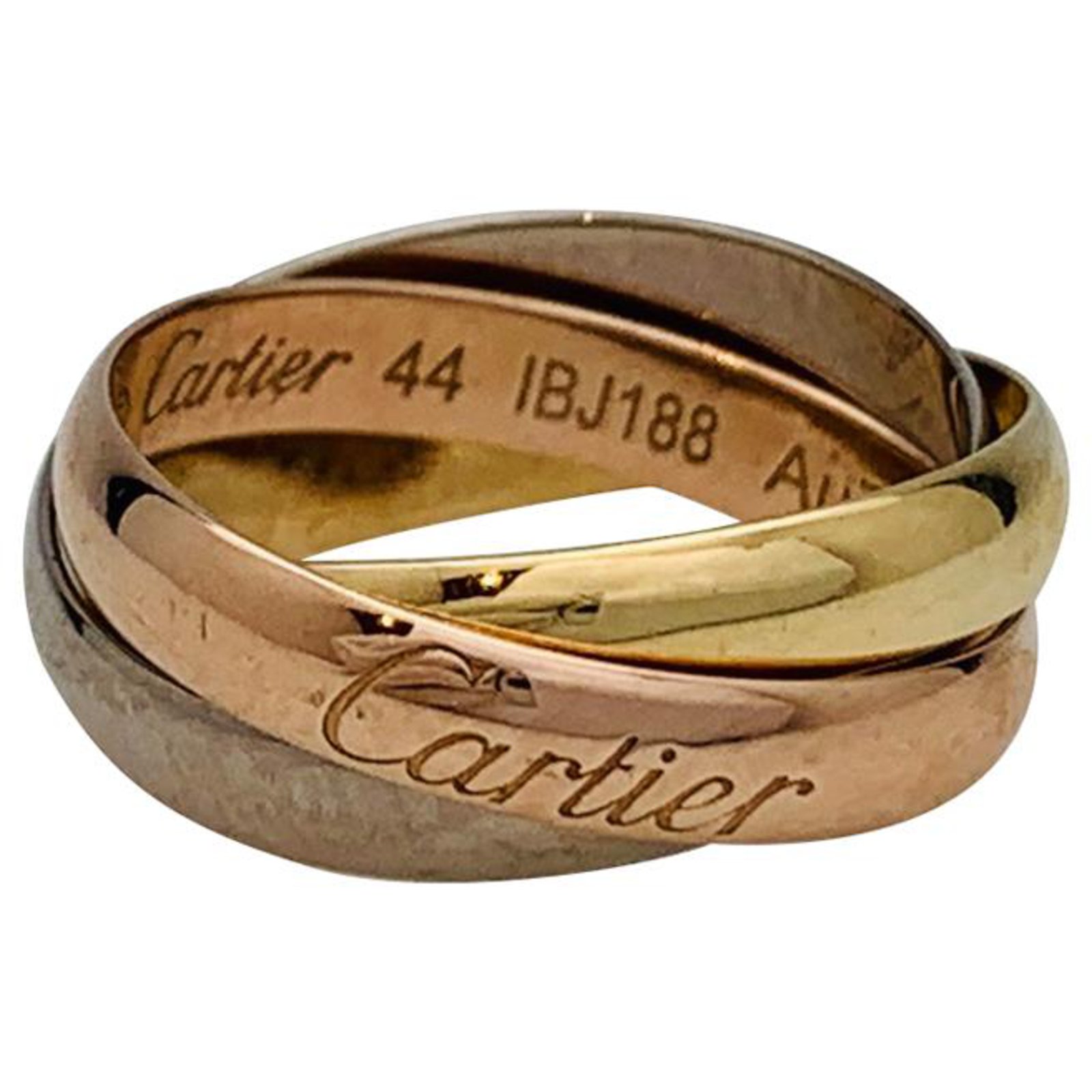 cartier trinity 3 gold ring