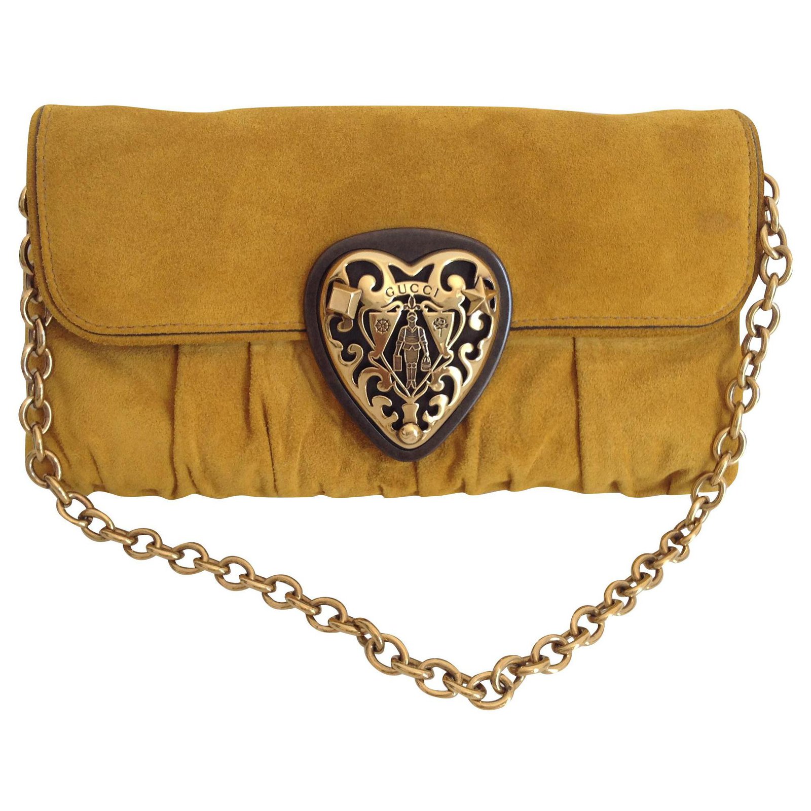 Gucci Clutch bags Mustard Leather ref.269034 - Joli Closet