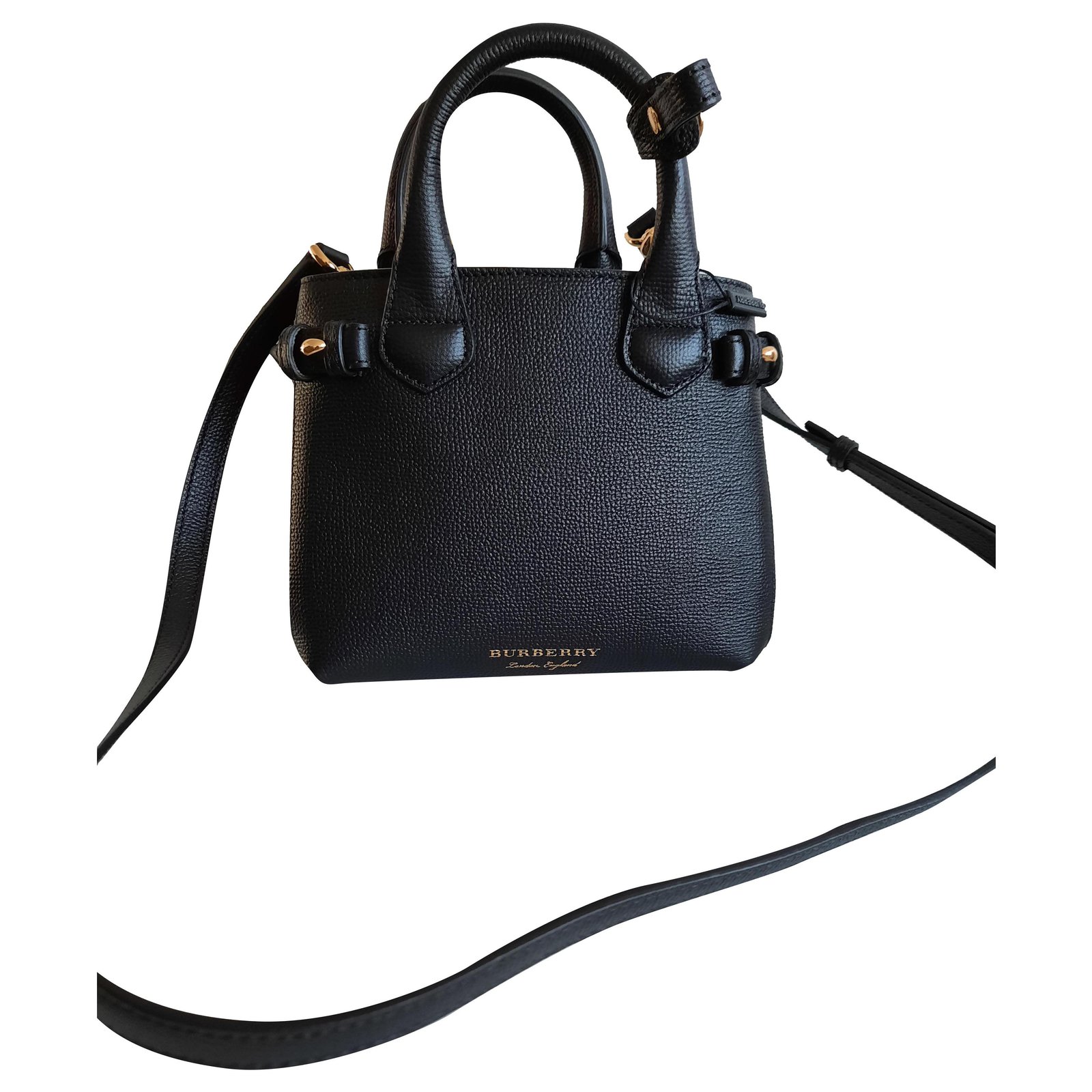 BURBERRY unisex travel bag Black Leather ref.929469 - Joli Closet