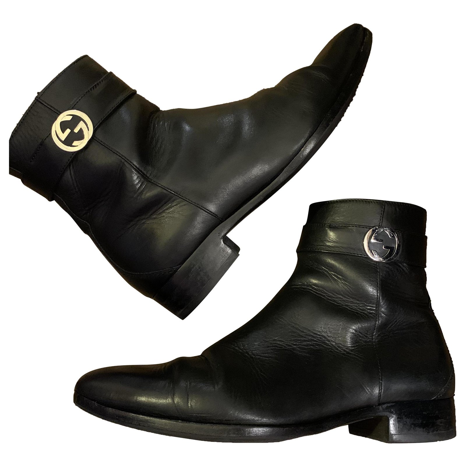 Gucci Boots Black Leather  - Joli Closet