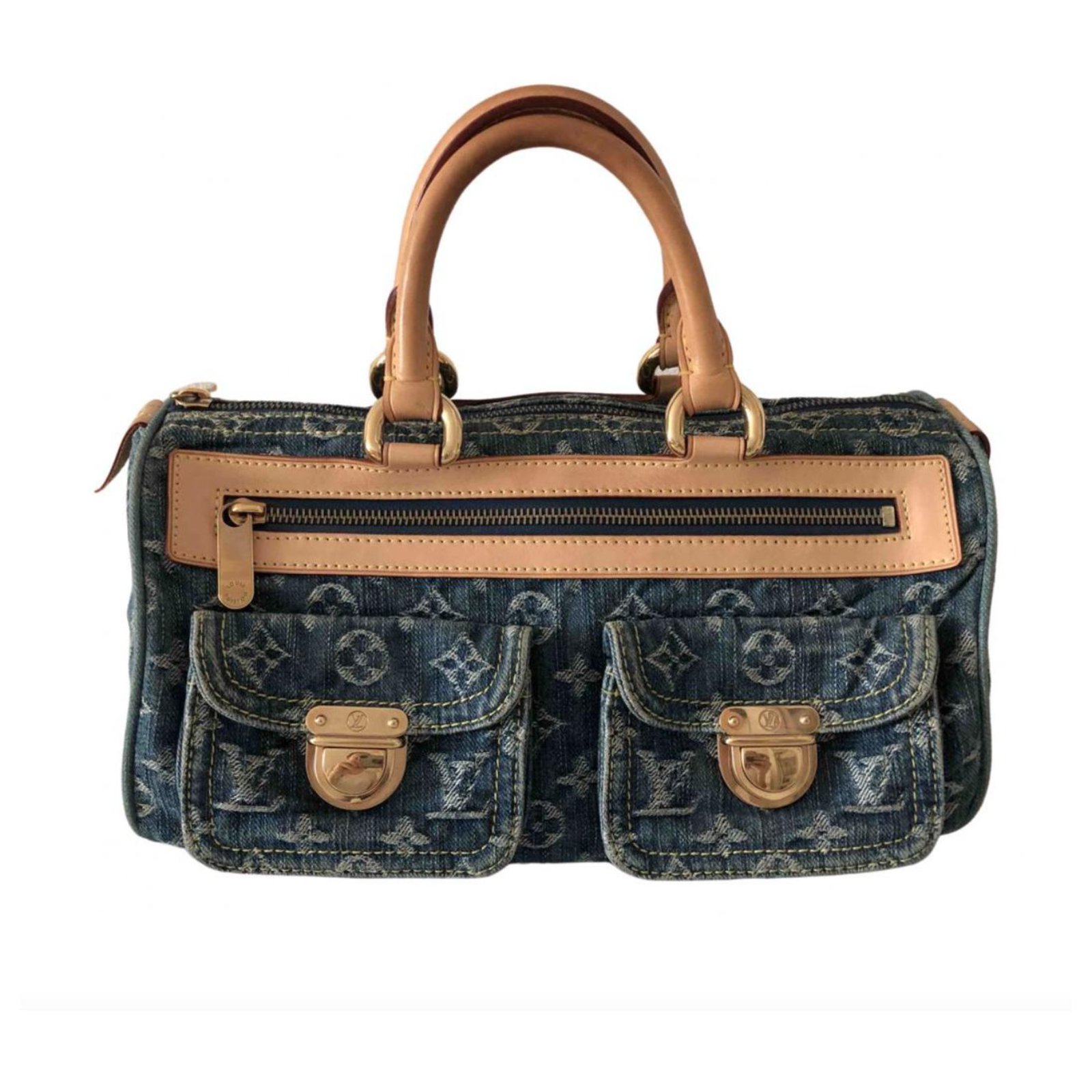 Vintage Louis Vuitton Denim Neo Speedy Bag 