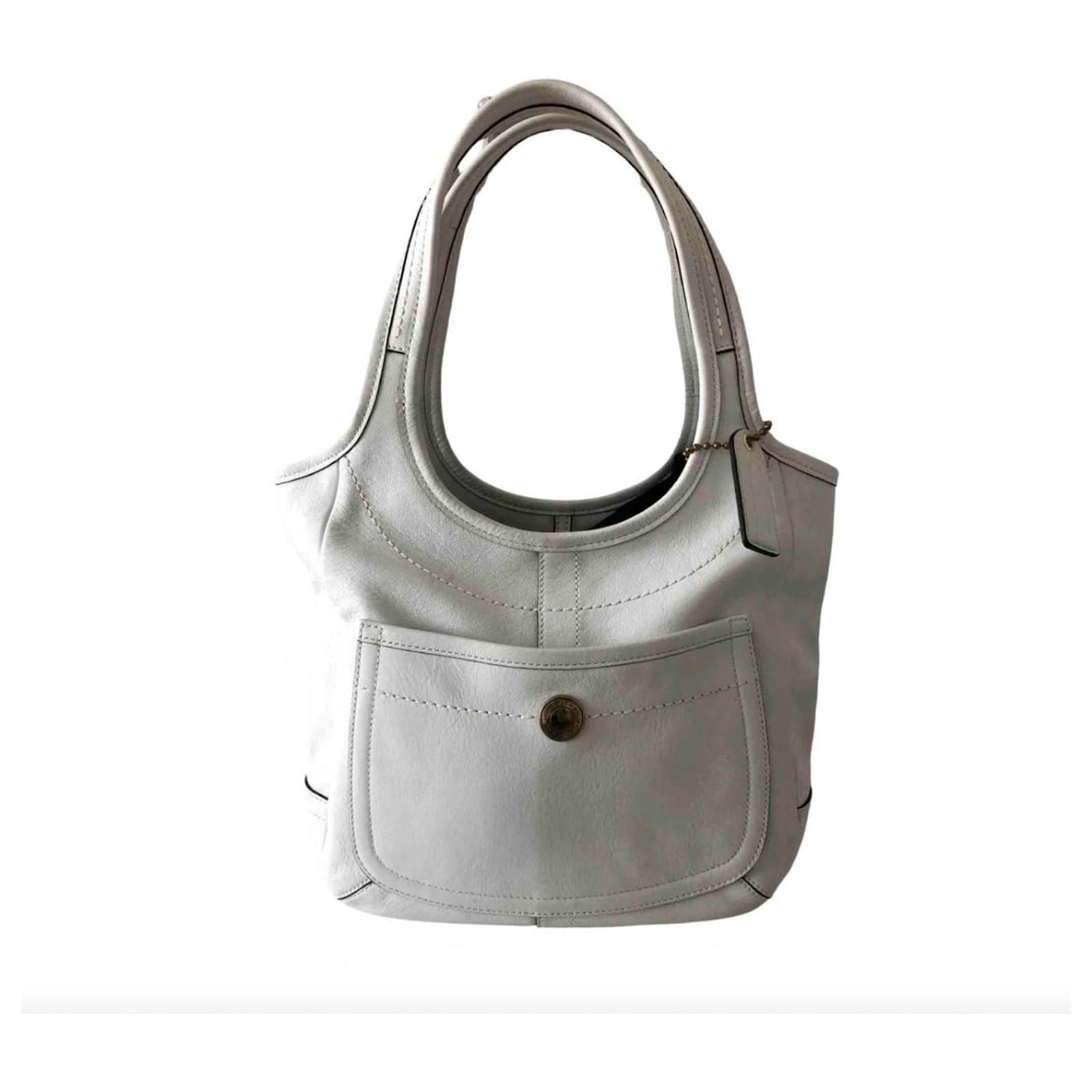 coach bolsas white leather