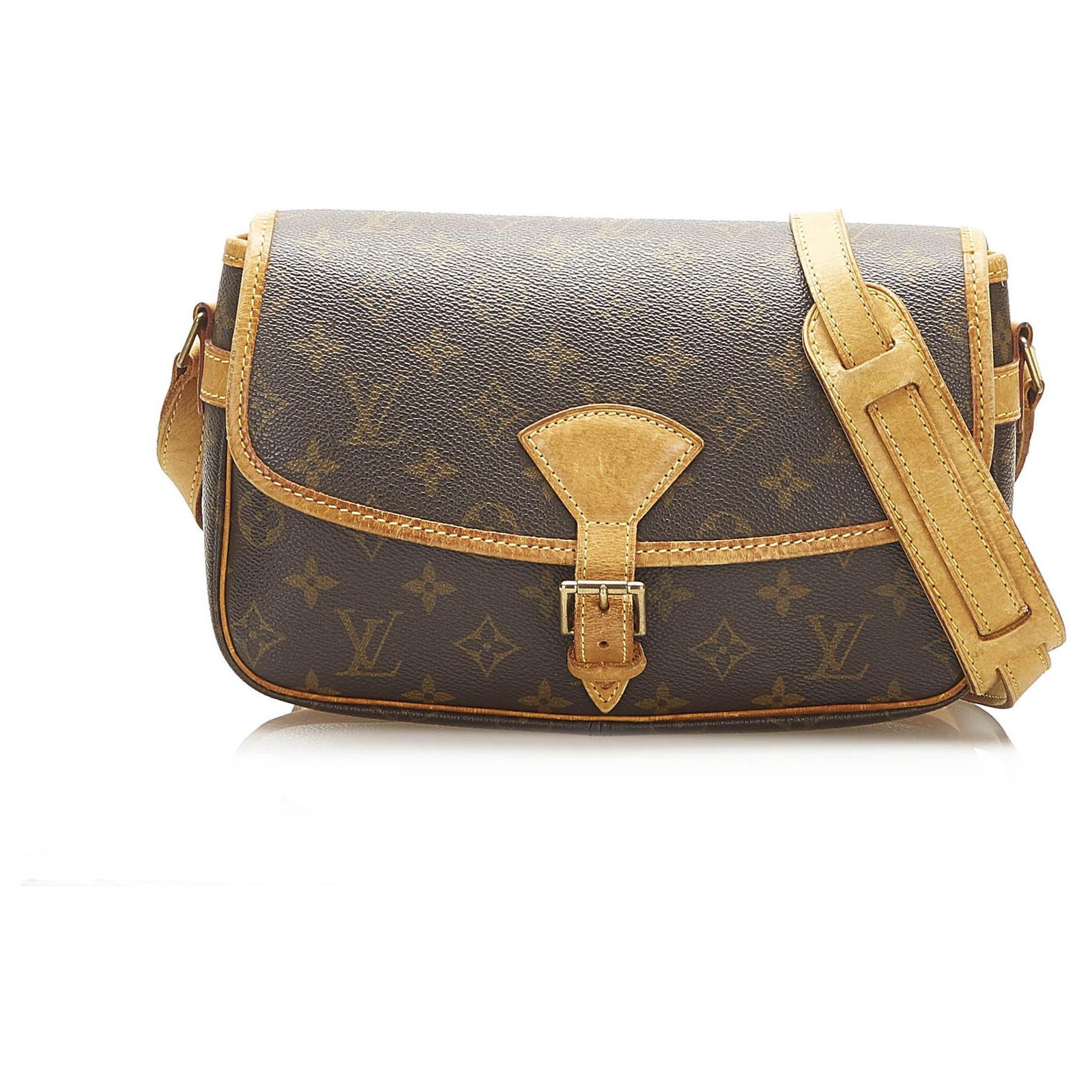 Louis Vuitton Brown Monogram Sologne Light brown Leather Cloth ref.269362 -  Joli Closet