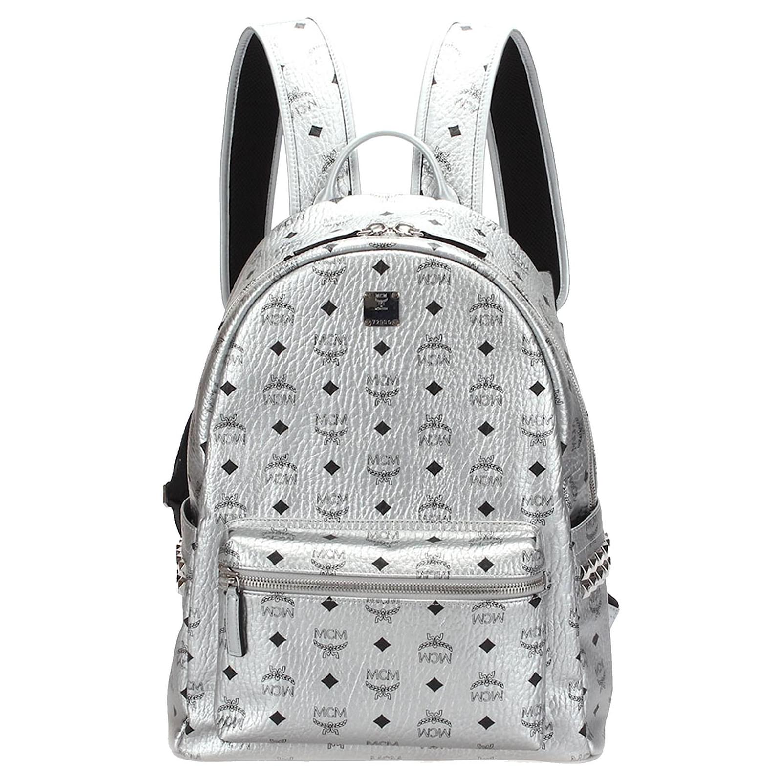 mcm backpack silver