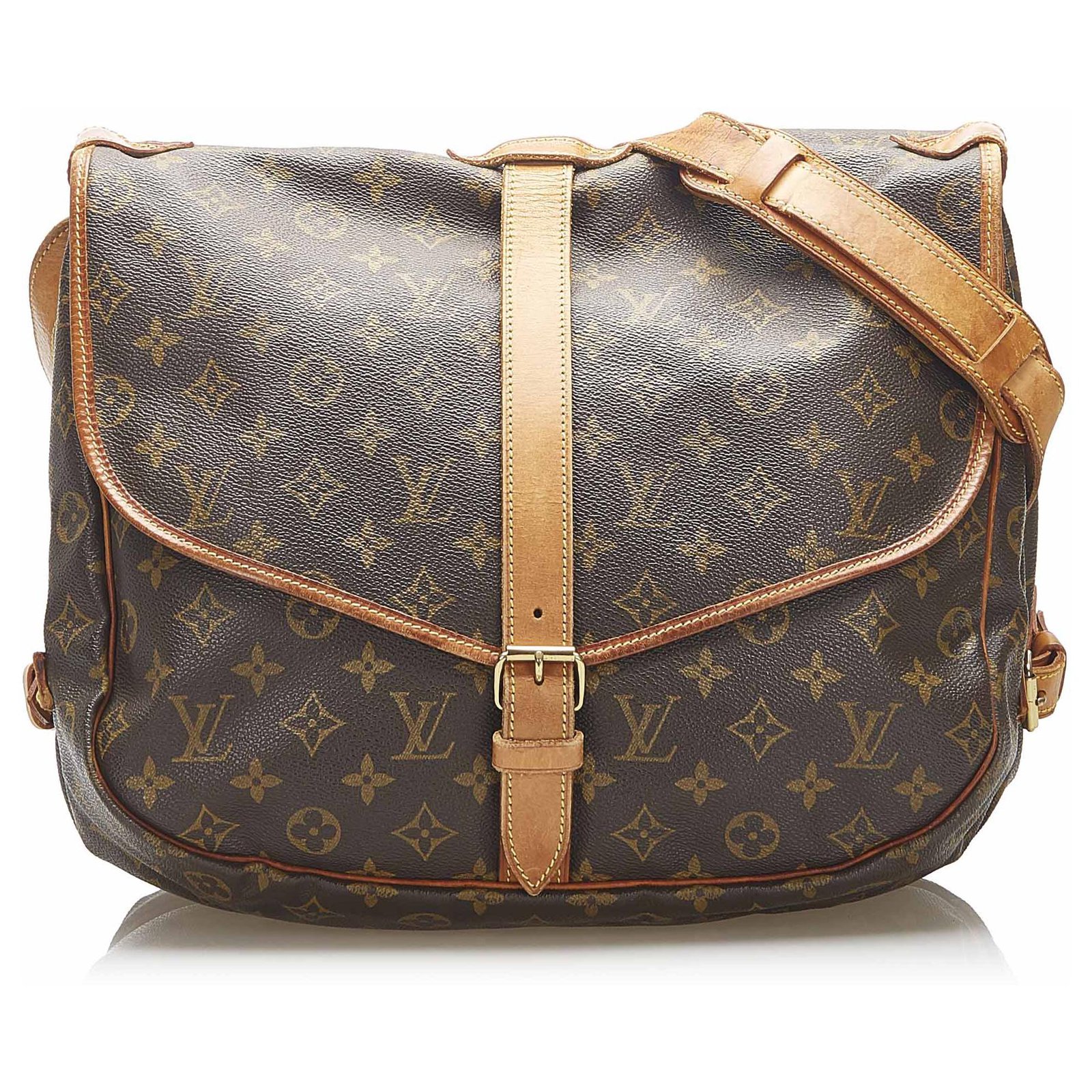 Authentic Louis Vuitton Monogram Saumur 35 Shoulder Cross Bag M42254 LV  8310E  Đức An Phát