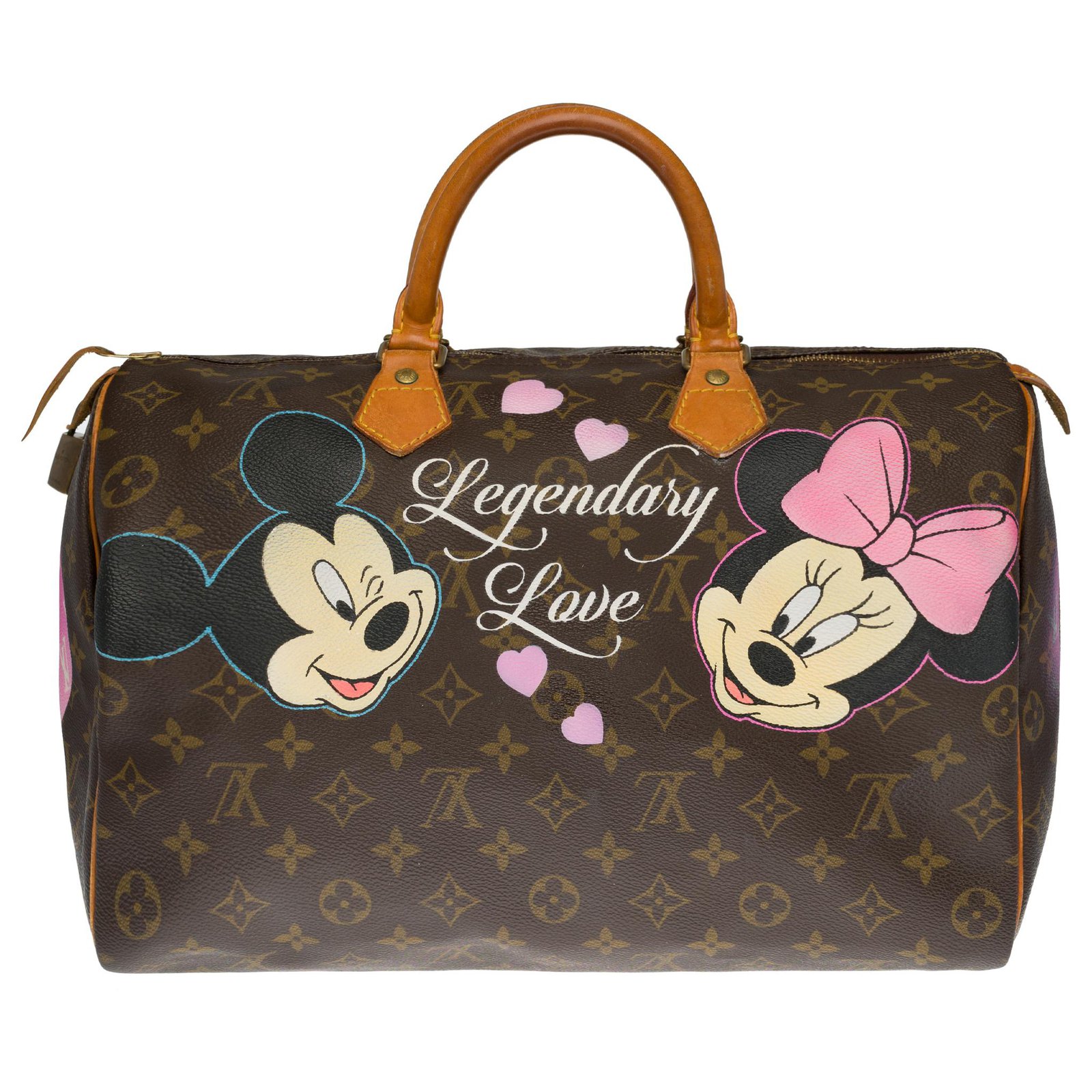 Louis Vuitton Mickey Mouse in and out damier  Hand painted bags handbags,  Hand painted leather bag, Painted bags