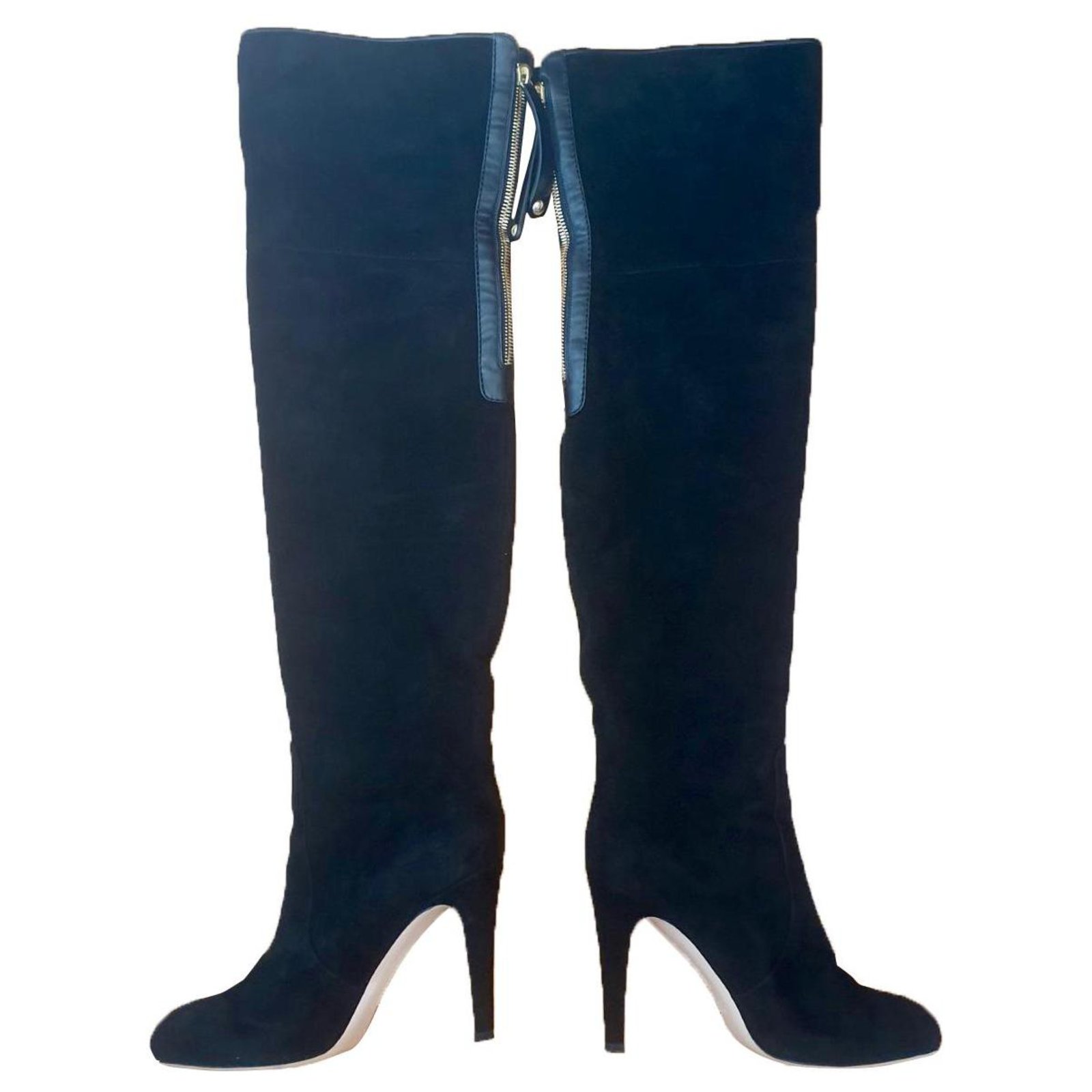 Navy blue thigh outlet boots