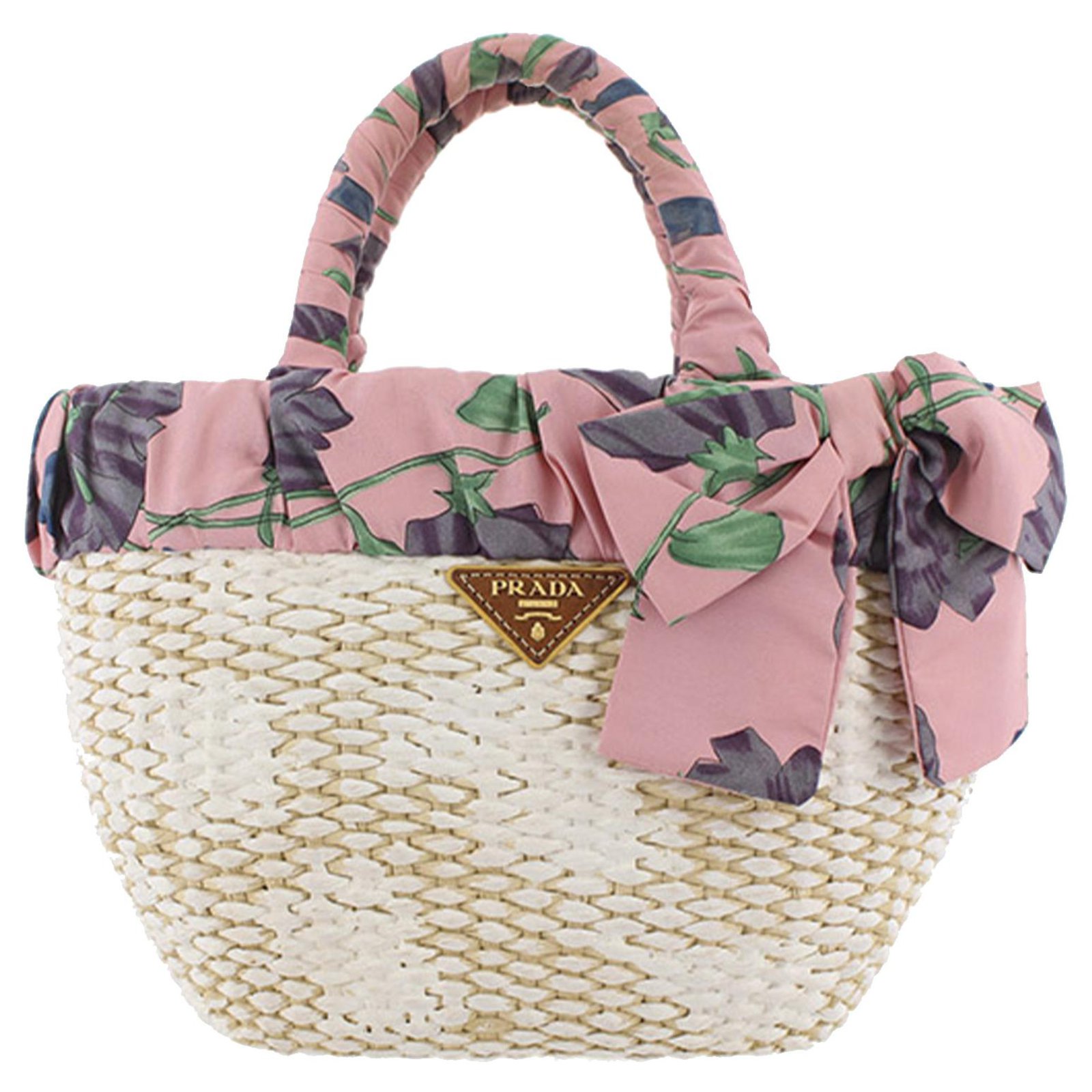 prada straw bolsa