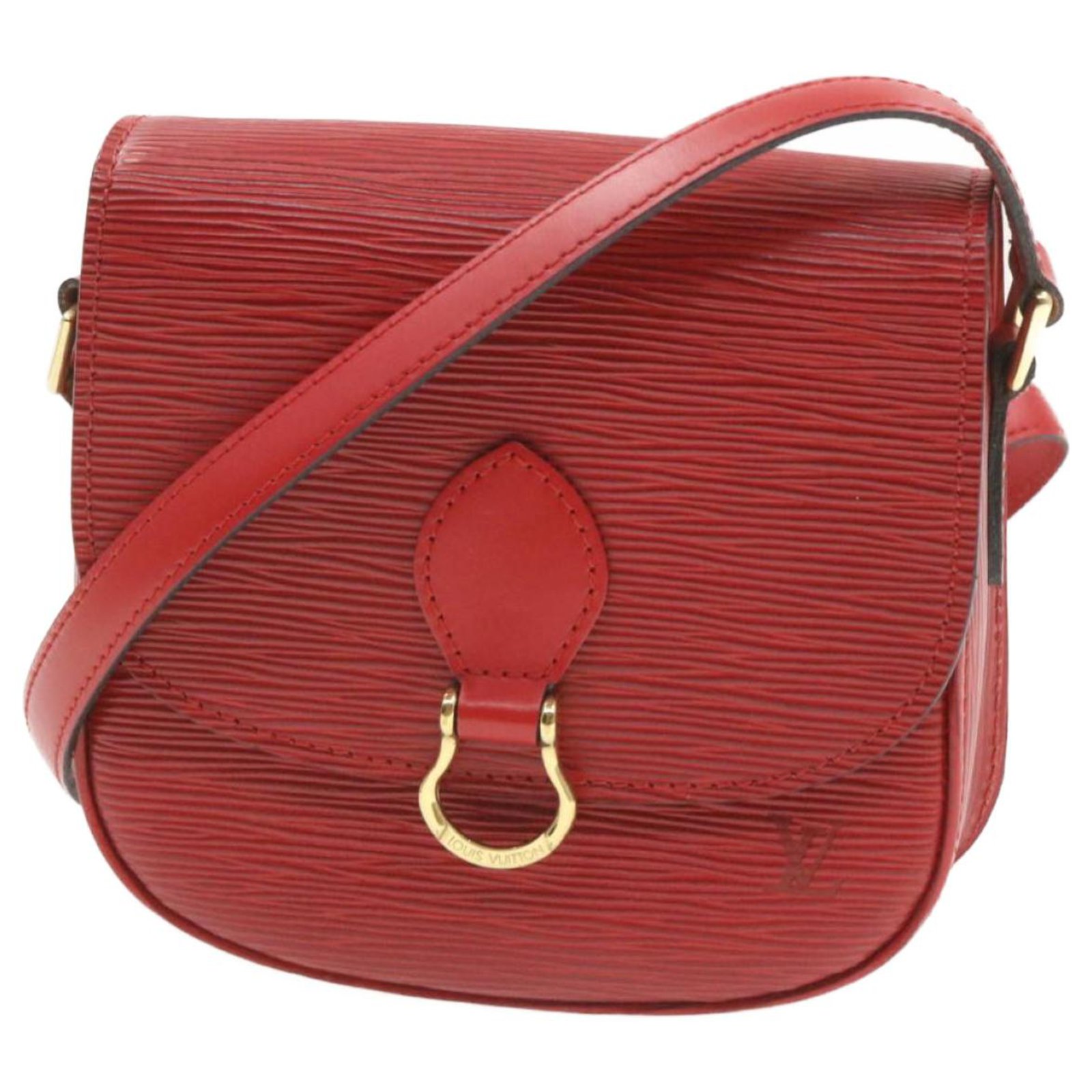 Louis Vuitton Red Epi Leather St. Cloud PM Crossbody Bag with epi leather