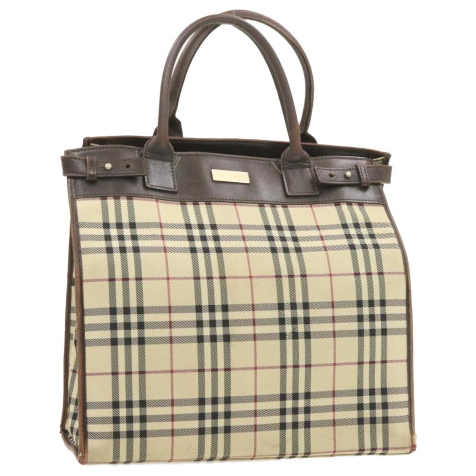 burberry nova check canvas tote