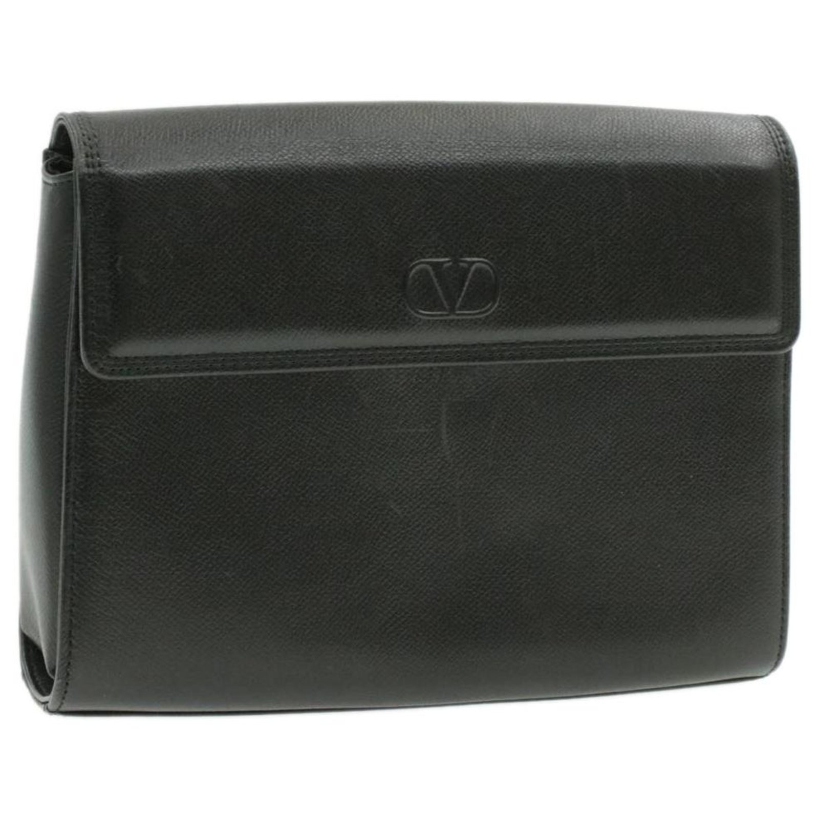 valentino black clutch bolsa